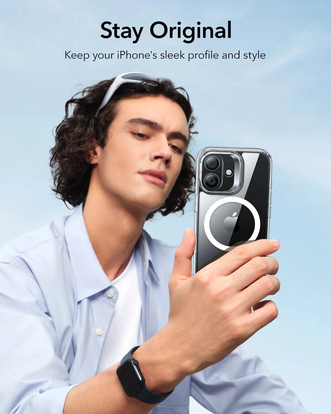 iPhone 17 Classic Hybrid Magnetic Case (Camera Control, Stash Stand) - Clear - Image 8