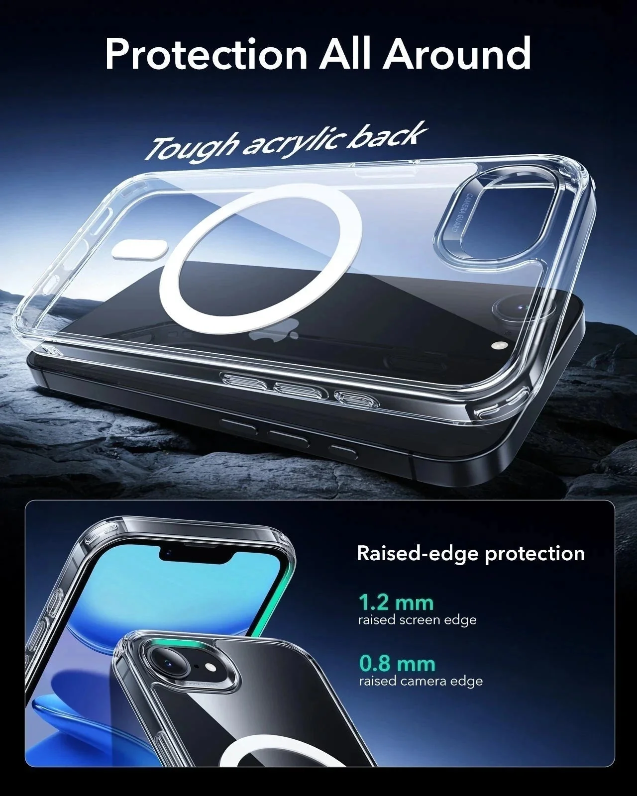 iPhone 17e Classic Hybrid Magnetic Case - Clear - Image 4