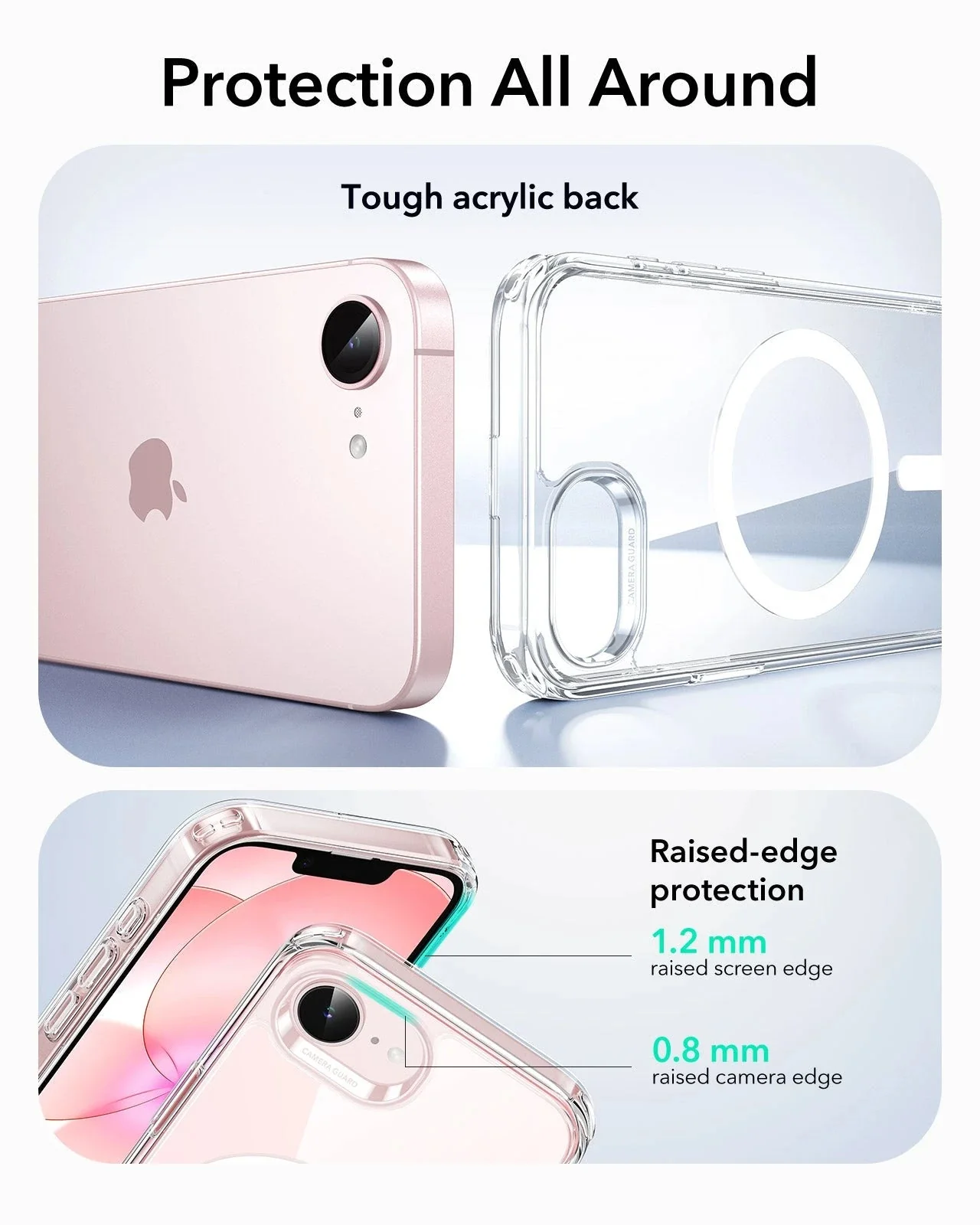 iPhone 17e Classic Hybrid Magnetic Case - Clear - Image 5