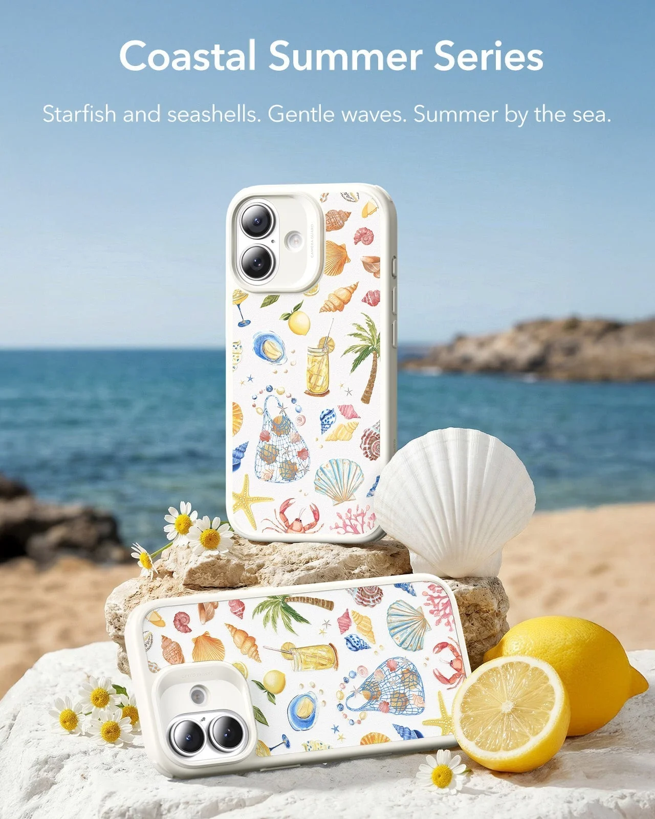 iPhone 17 Classic Hybrid Magnetic Case (Camera Control) - Coastal Summer - Image 3