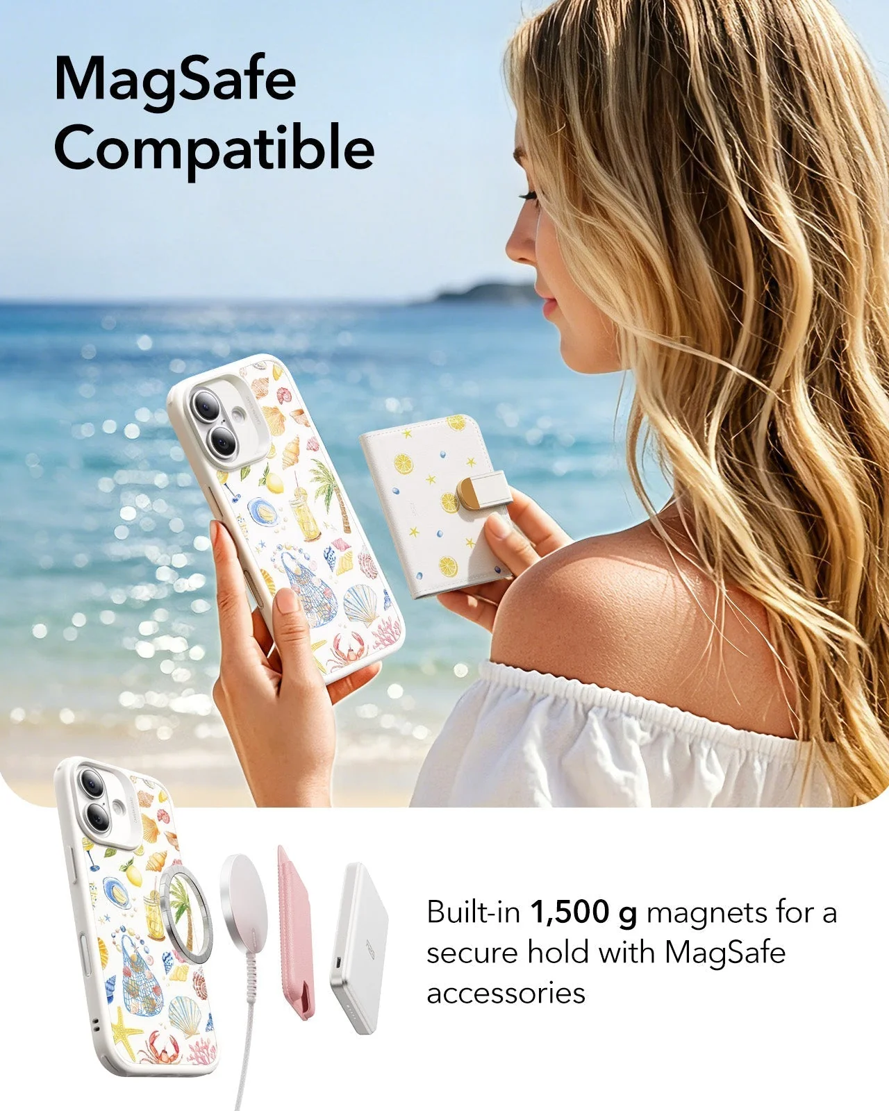 iPhone 17 Classic Hybrid Magnetic Case (Camera Control) - Coastal Summer - Image 5