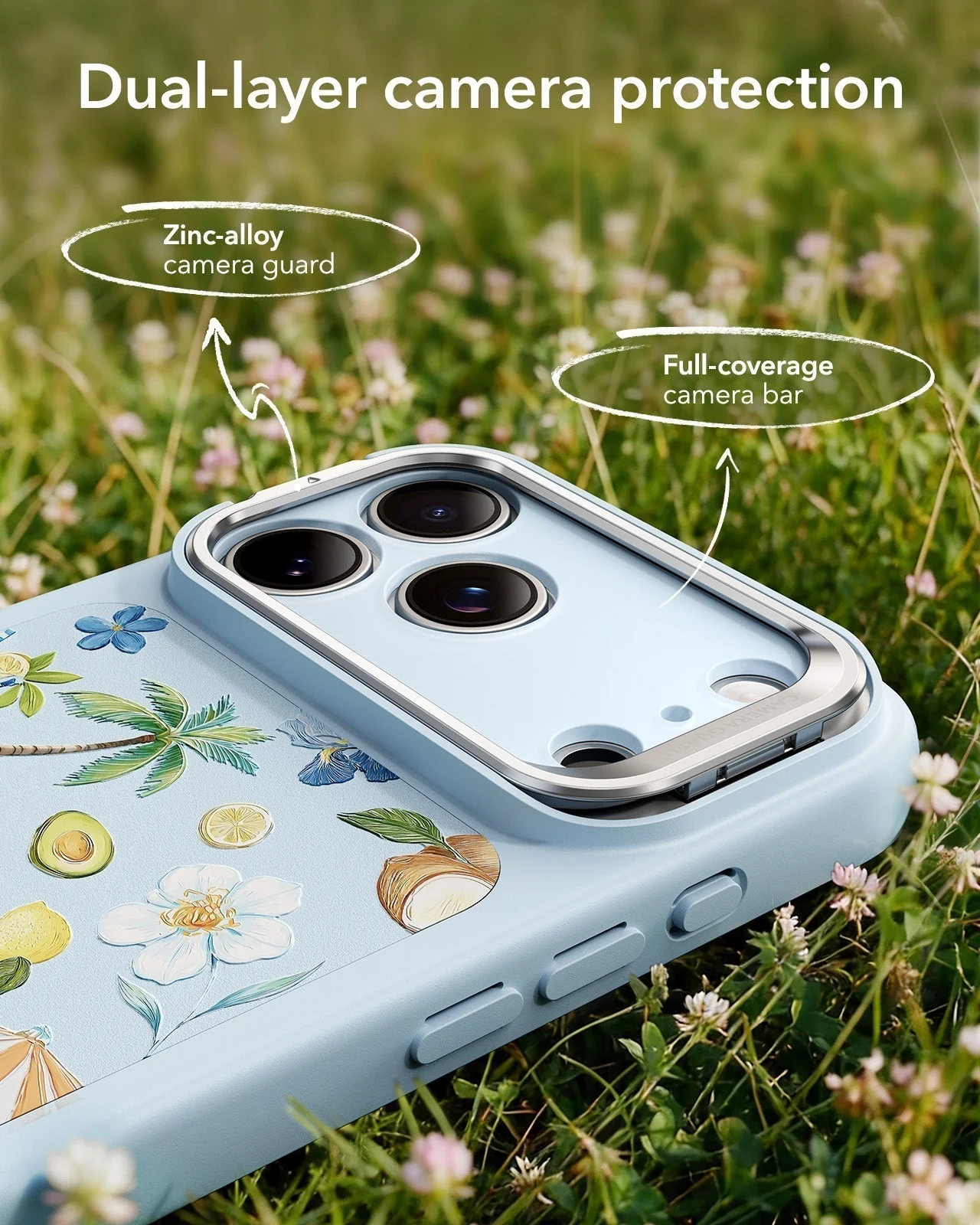 iPhone 17 Pro Classic Hybrid Magnetic Case (Camera Control, Stash Stand) - Tropical Paradise - Image 4
