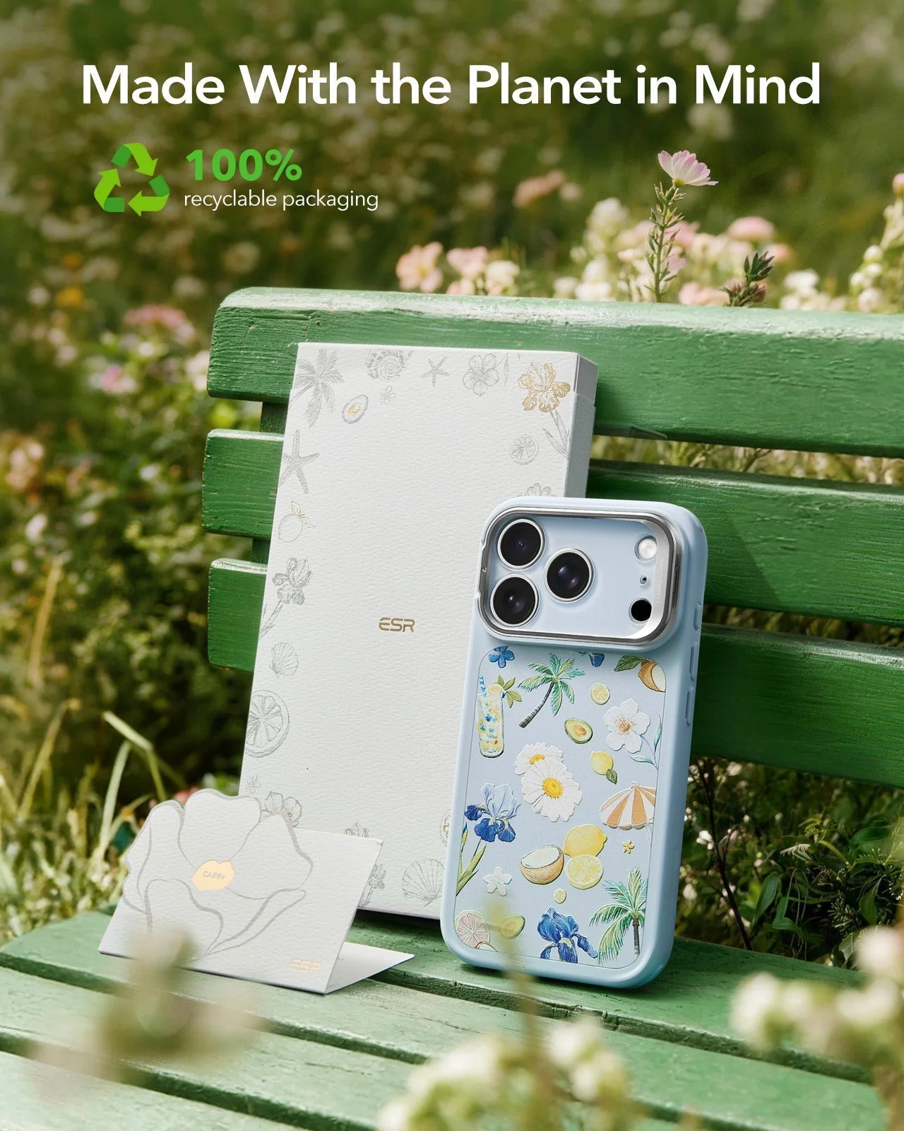 iPhone 17 Pro Max Classic Hybrid Magnetic Case (Camera Control, Stash Stand) - Tropical Paradise - Image 7