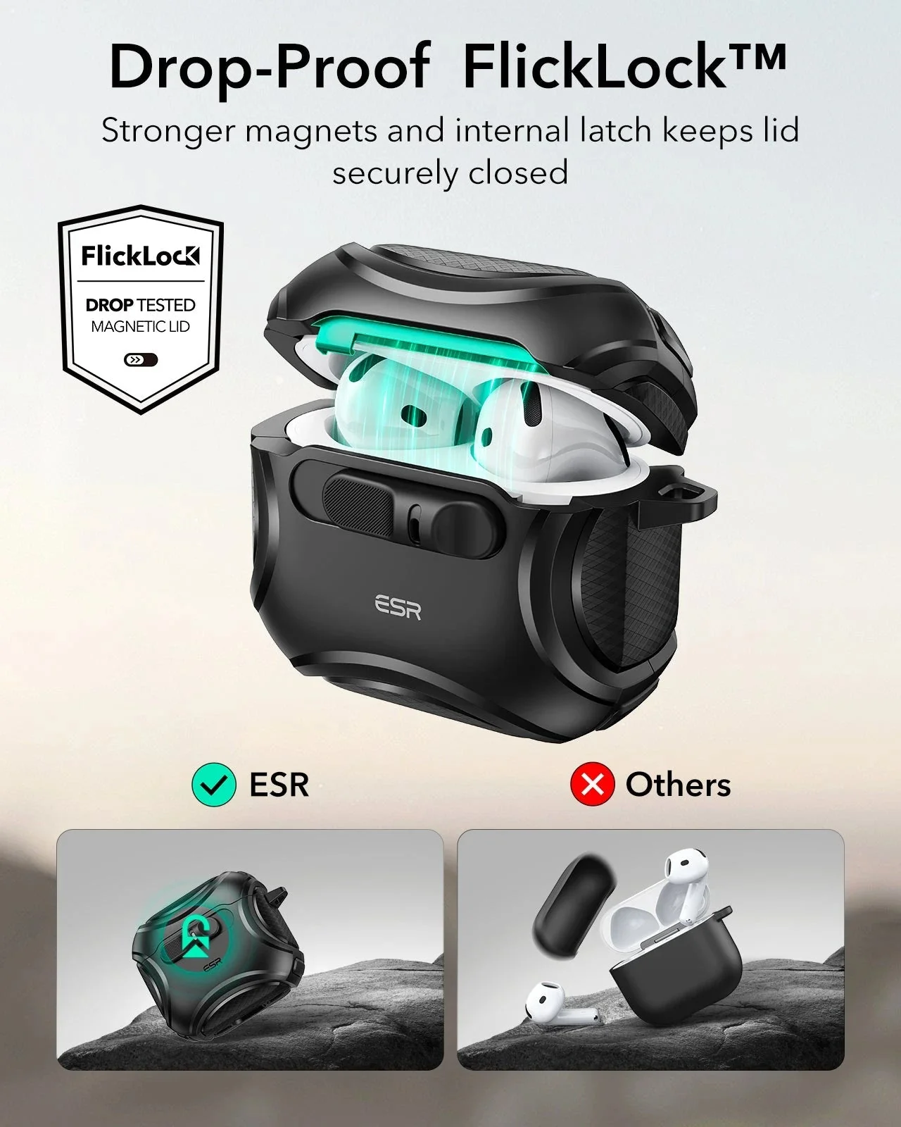 Cyber FlickLock Snap-and-Charge Bundle for AirPods 4 - Silver - Image 5