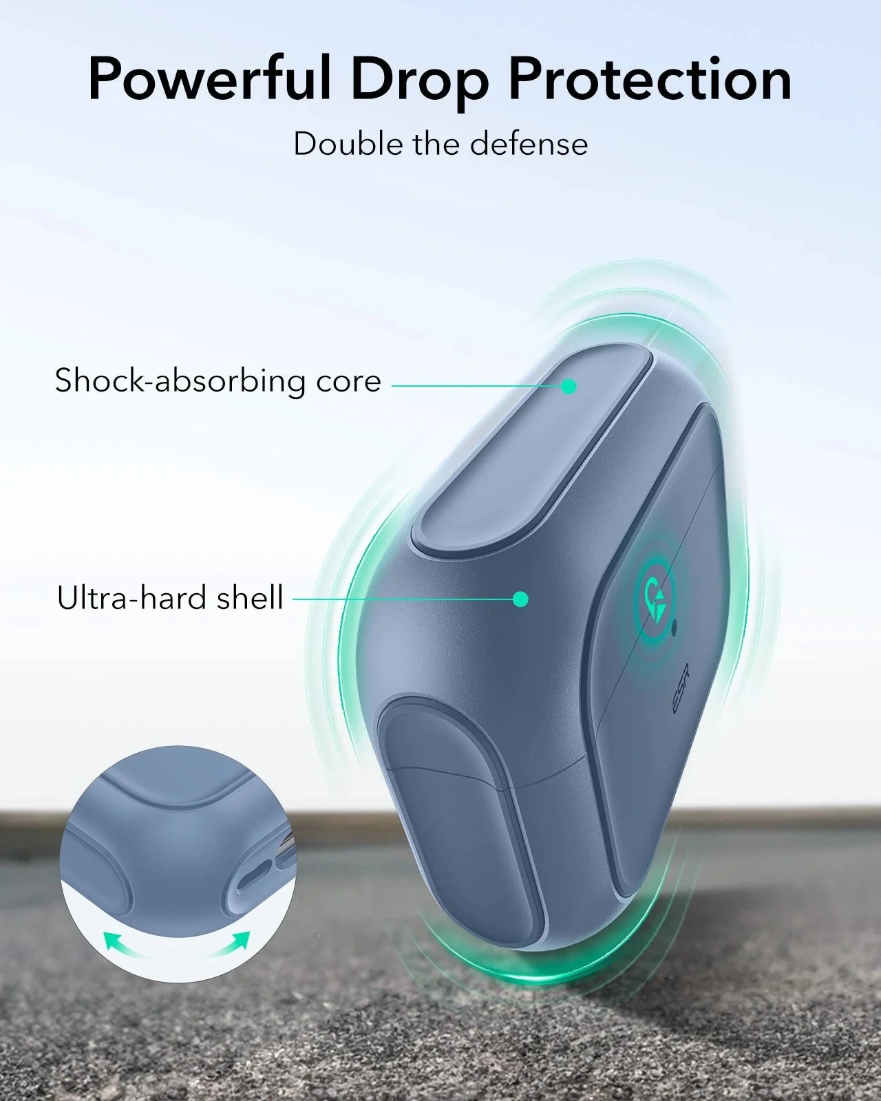 AirPods Pro 3 Orbit Hybrid Magnetic Case - Dark Blue - Image 6