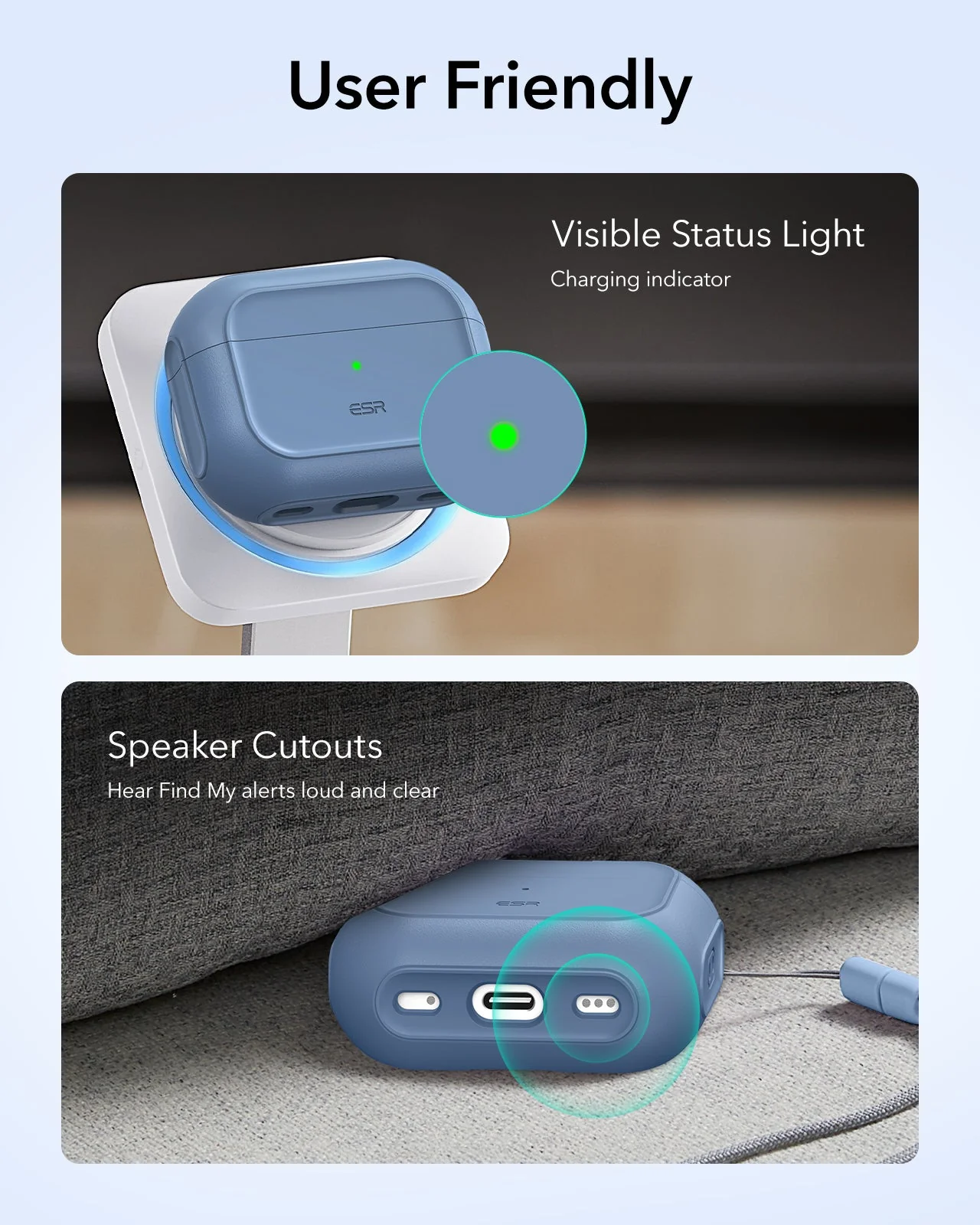 AirPods Pro 3 Orbit Hybrid Magnetic Case - Dark Blue - Image 9