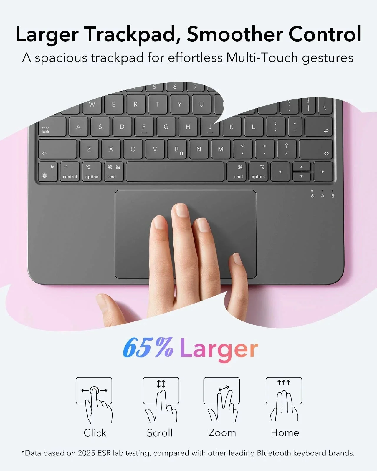 iPad Air 11” (M4) 2026 Flex Keyboard Case (Detachable) Protection Bundle- US Layout-Dark Gray - Image 6