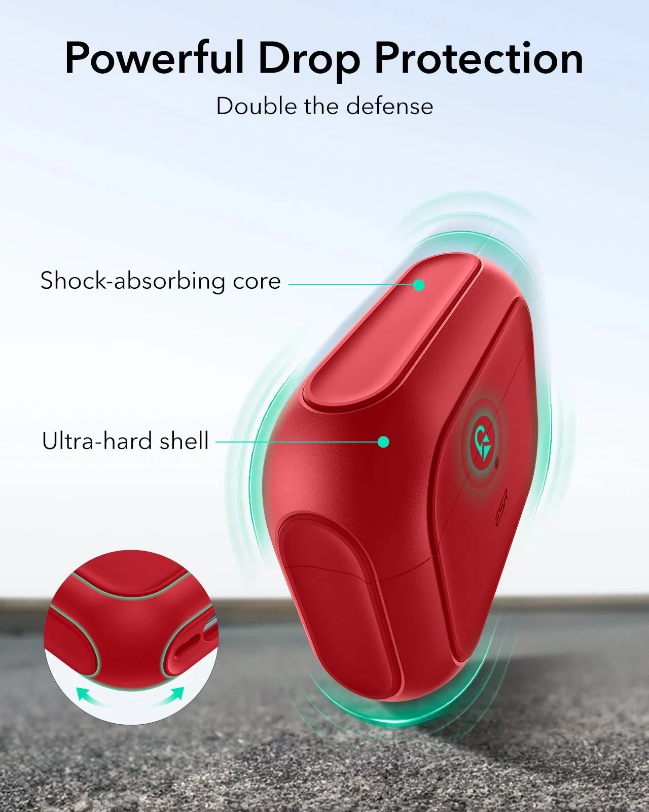 AirPods Pro 3 Orbit Hybrid Magnetic Case - Dark Red - Image 6