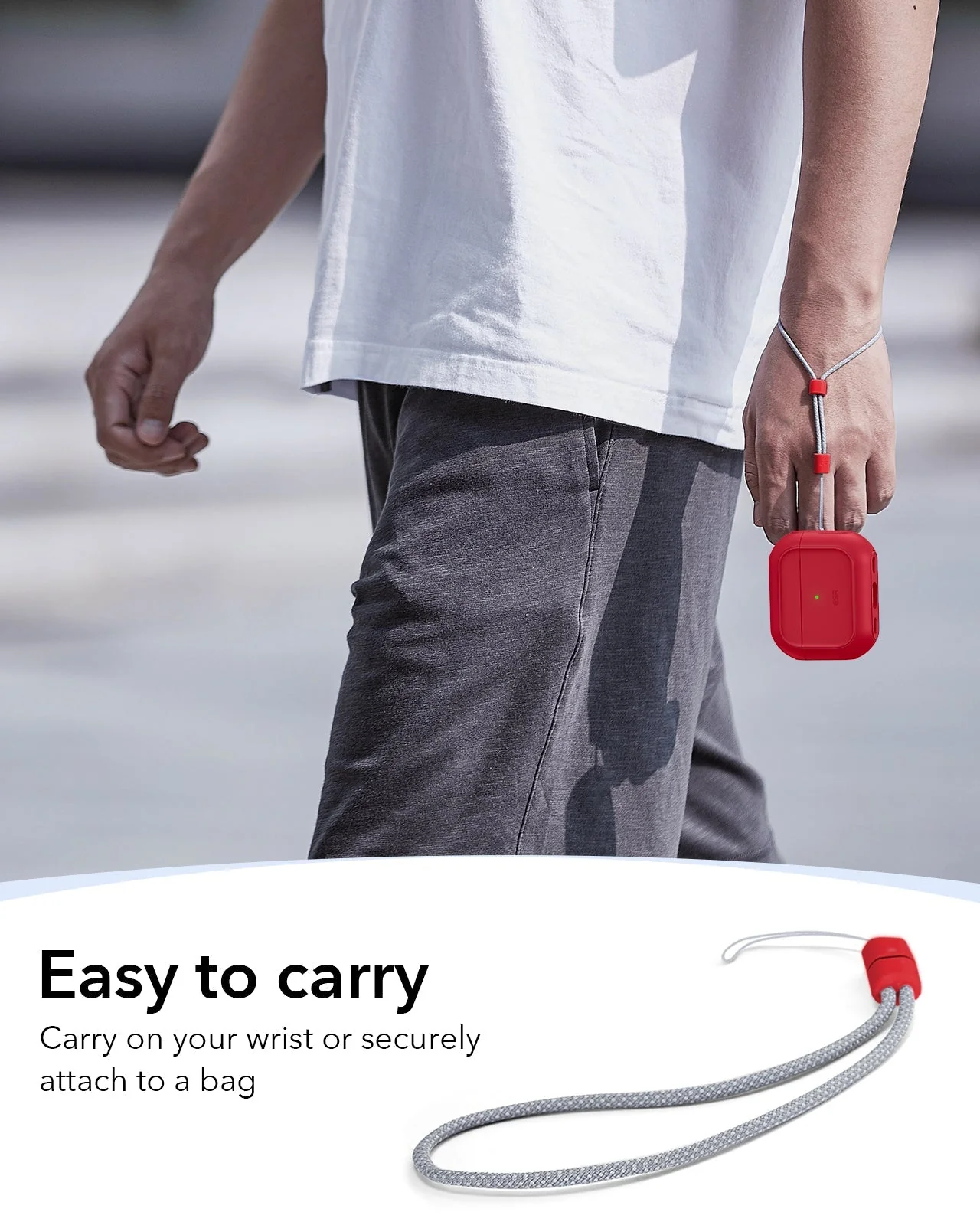 AirPods Pro 3 Orbit Hybrid Magnetic Case - Dark Red - Image 8