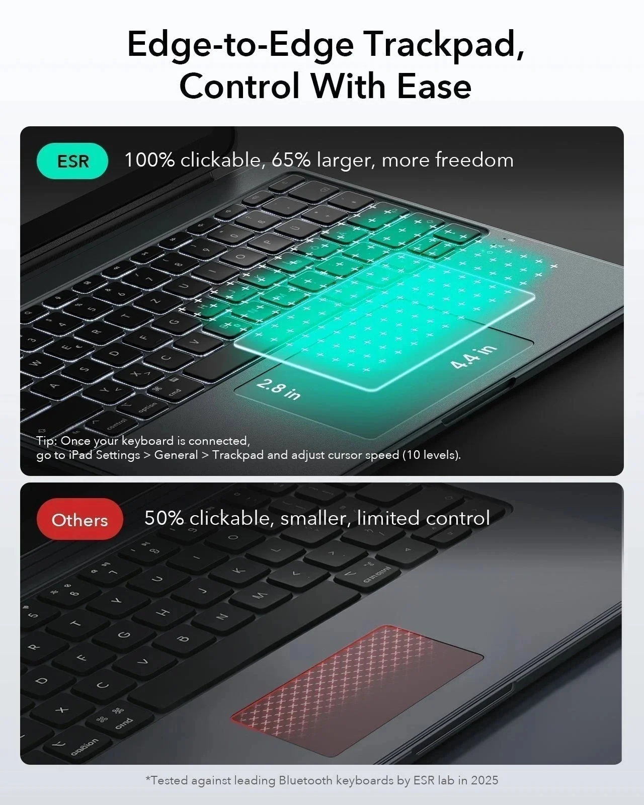iPad Air 13" (M4, 2026) Shift Tastaturhülle (abnehmbar) & Schutzbundle - DE Layout - Dark Gray - Image 6