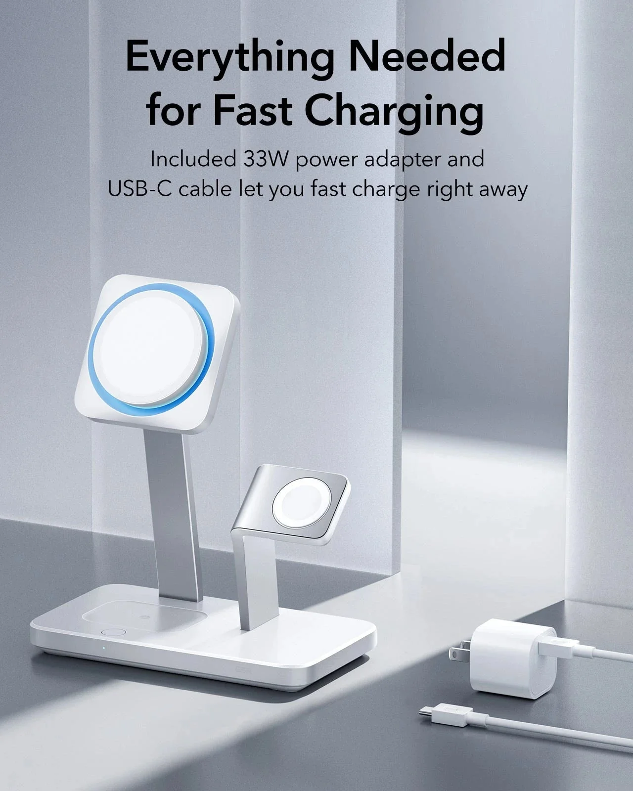 25W 3-in-1 Wireless Charger with MagSafe + CryoBoost - UK Plug - Image 4