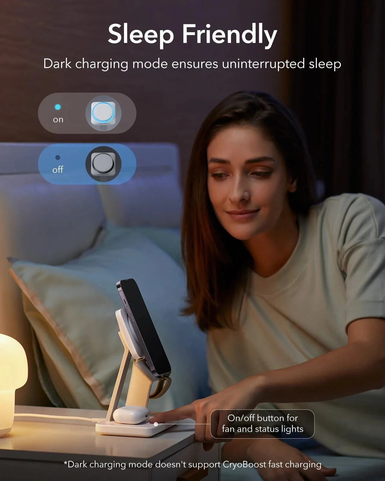 25W 3-in-1 Wireless Charger with MagSafe + CryoBoost - UK Plug - Image 8