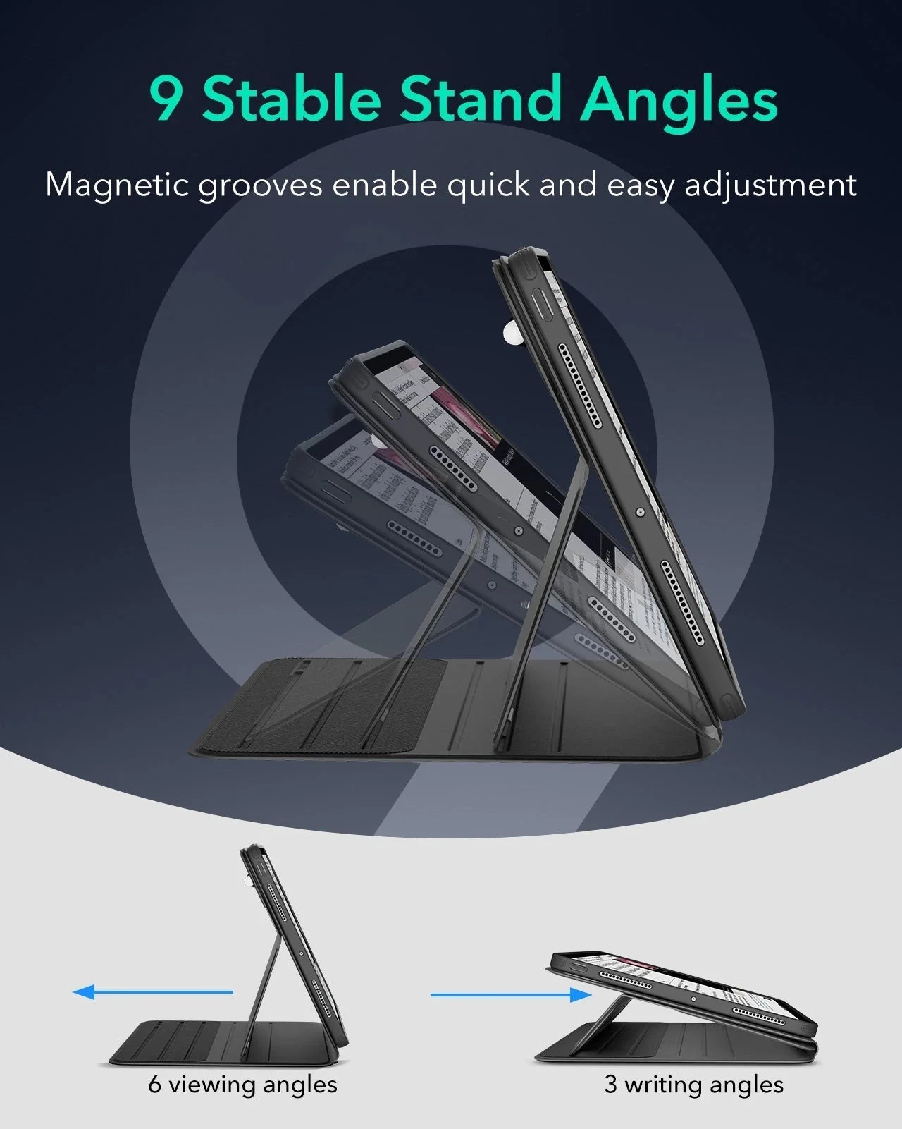 iPad Pro 11" (2025) Bundle Shift Magnetic Case & Armorite® Paper-Feel Protection - Black - Image 7