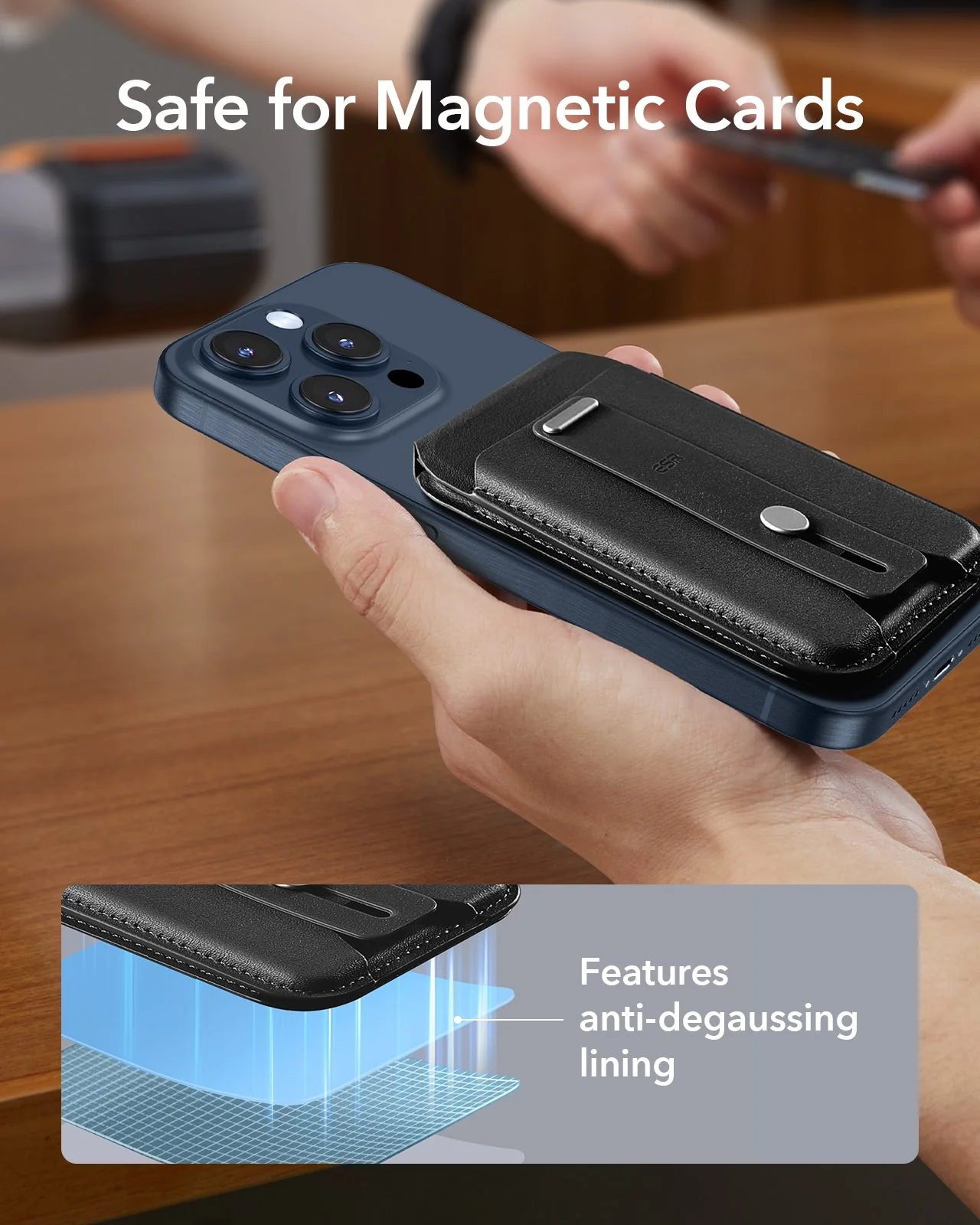 Grip Wallet Stand (HaloLock) - Black Carbon Fiber - Image 8