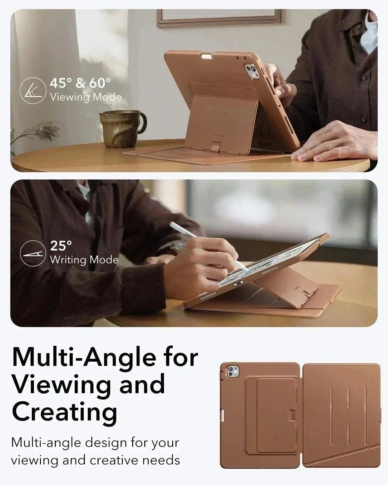 iPad Pro 13″ (2024) Flip Magnetic Case with Pencil Bundle - Brown - Image 8