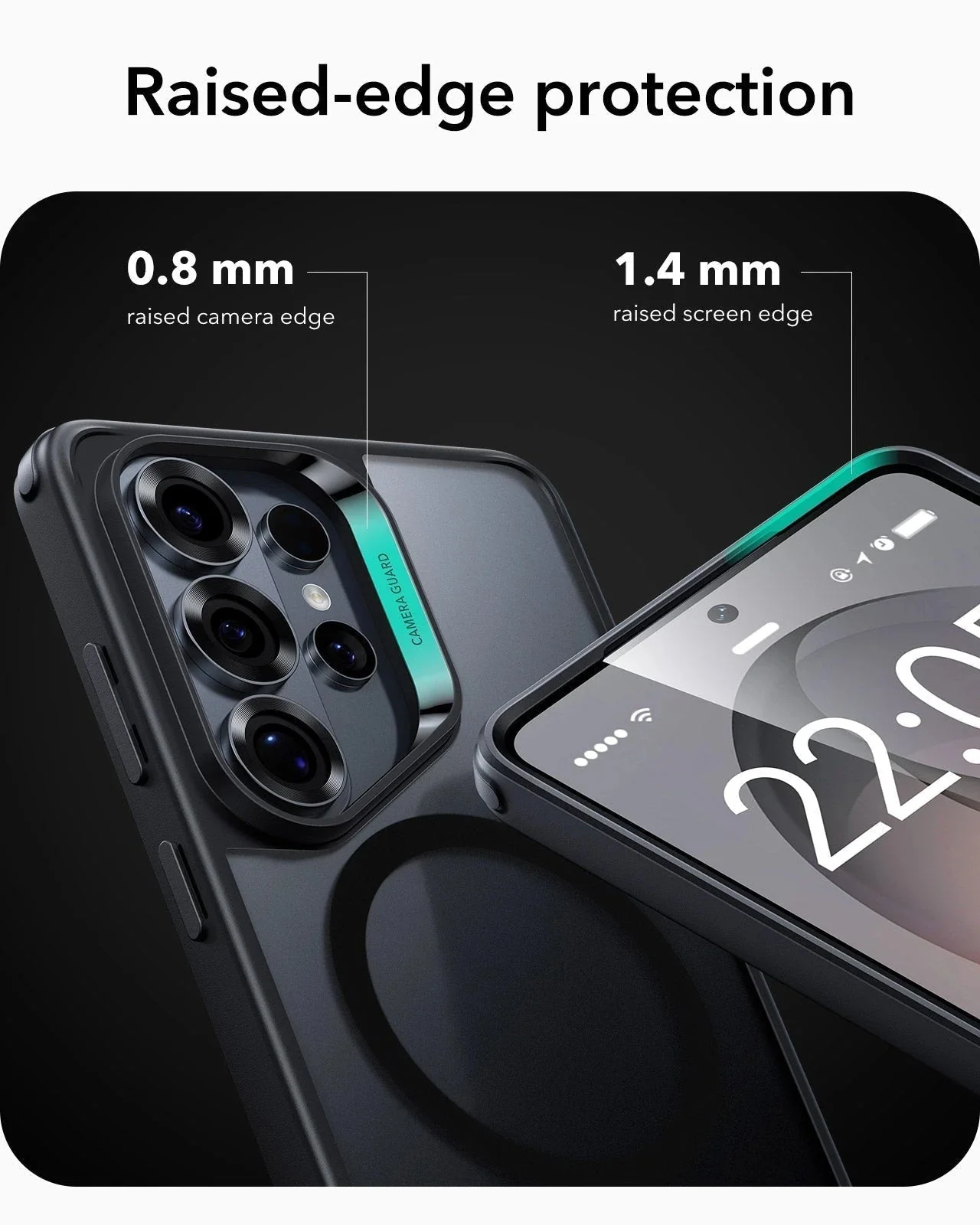 Galaxy S26 Ultra Bundle Classic Hybrid Magnetic Case and Armorite® Pro Privacy Screen Protector - Frosted Black - Image 5