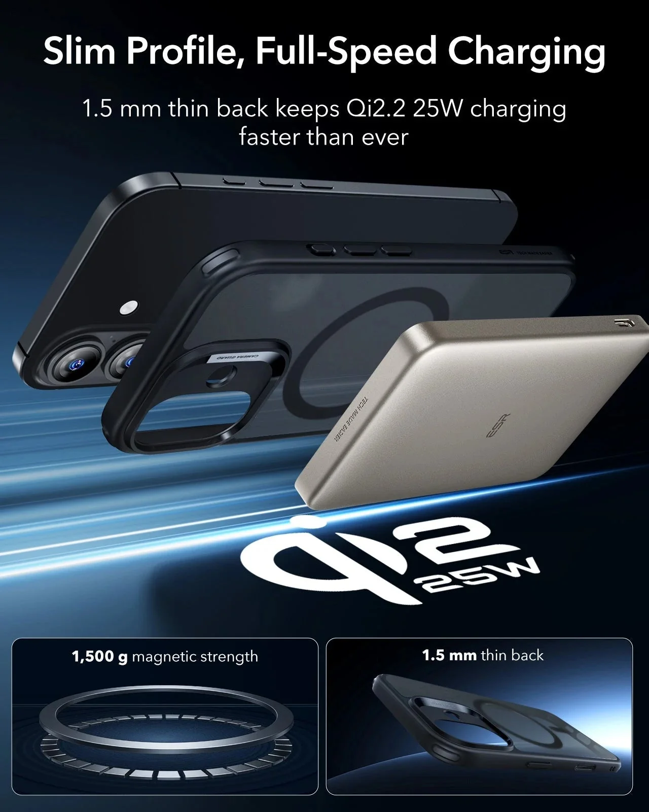 iPhone 17 Classic Hybrid Magnetic Case (Camera Control) - Frosted Black - Image 5