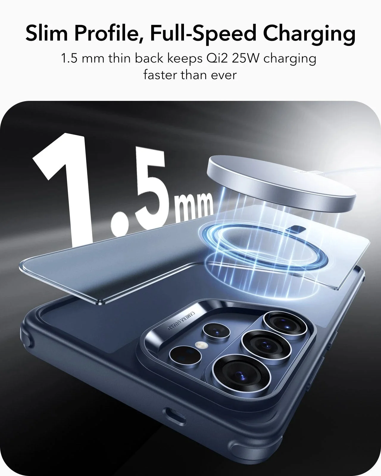 Galaxy S26 Ultra Bundle Classic Hybrid Magnetic Case and Armorite® Pro Screen Protector - Frosted Blue - Image 7