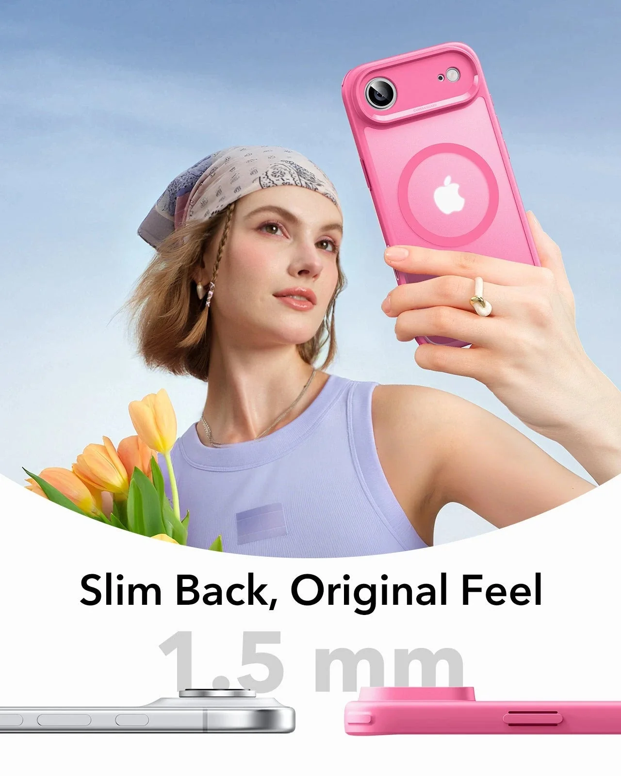 iPhone Air Classic Hybrid Magnetic Case (Camera Control) - Frosted Pink - Image 6