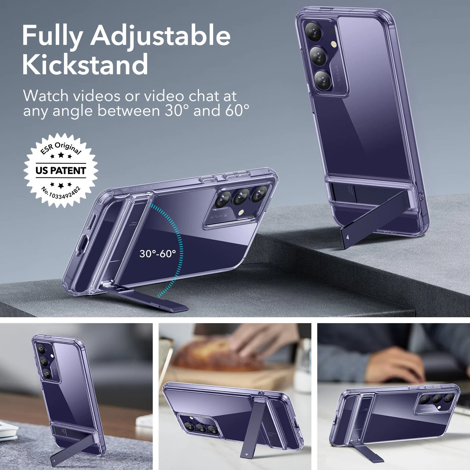 Galaxy S24 Plus Boost Kickstand Case - Clear Purple - Image 2