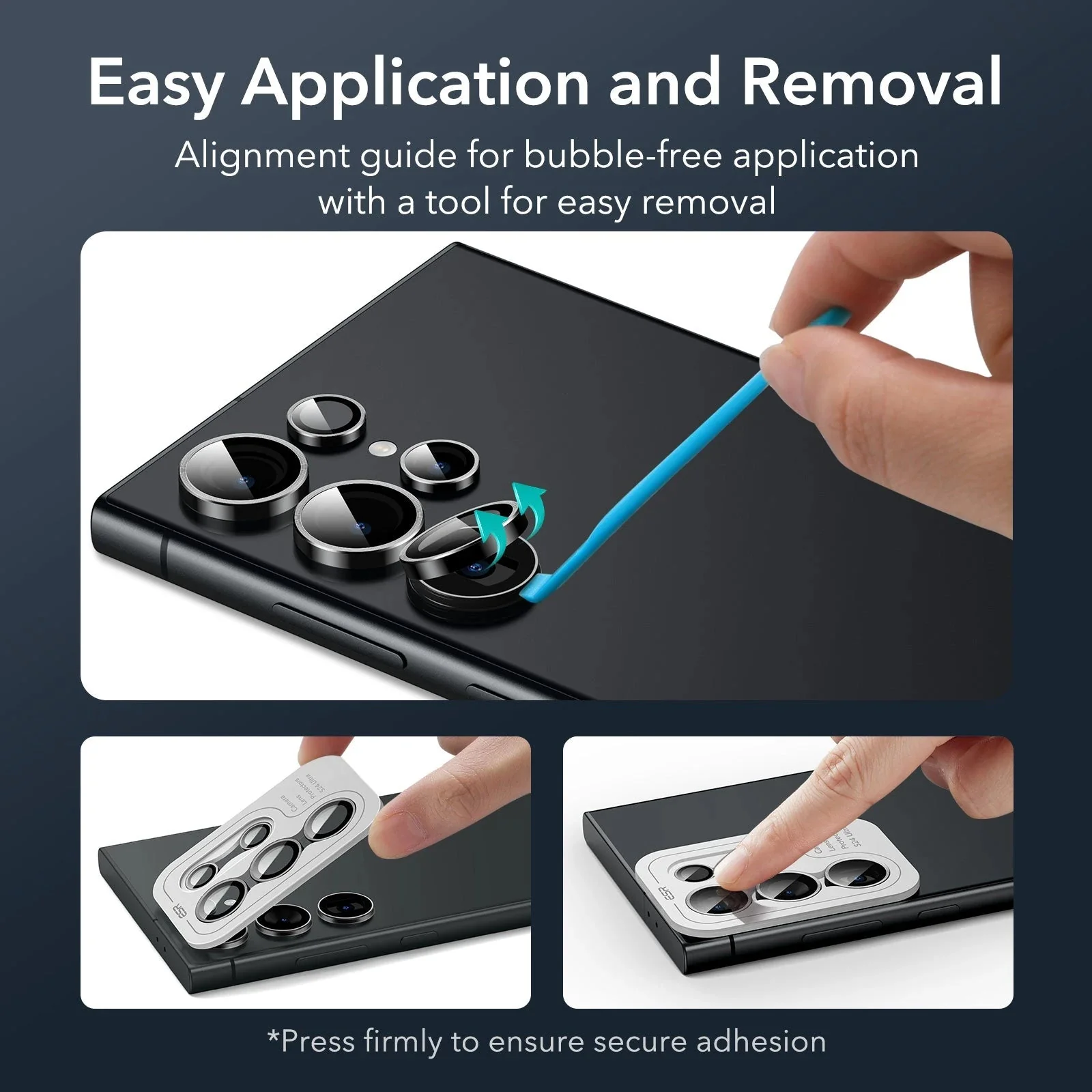 Galaxy S24 Ultra Armorite Camera Lens Protectors Set - Black - Image 5
