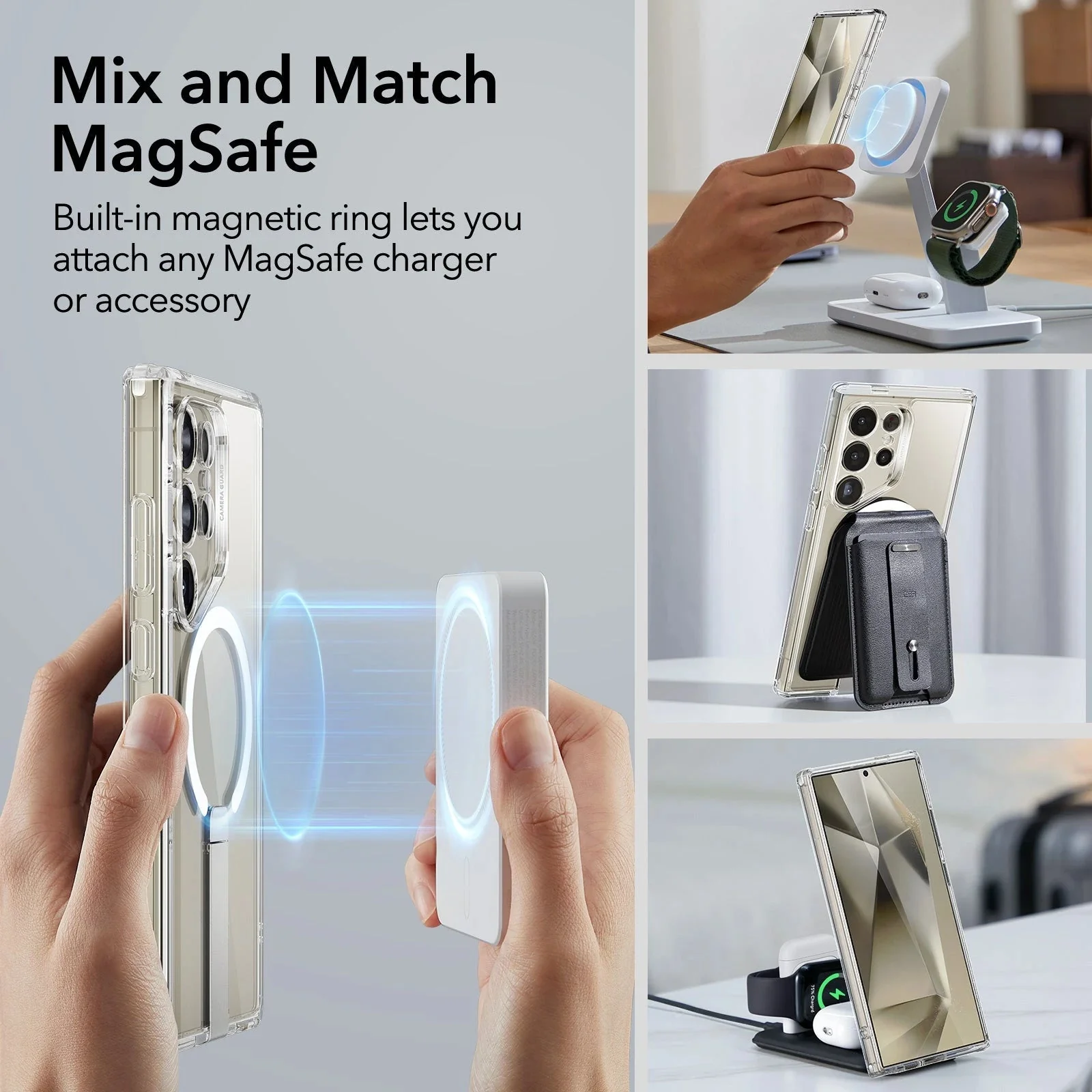 Galaxy S24 Ultra Boost Flickstand Case (HaloLock) - Clear - Image 5