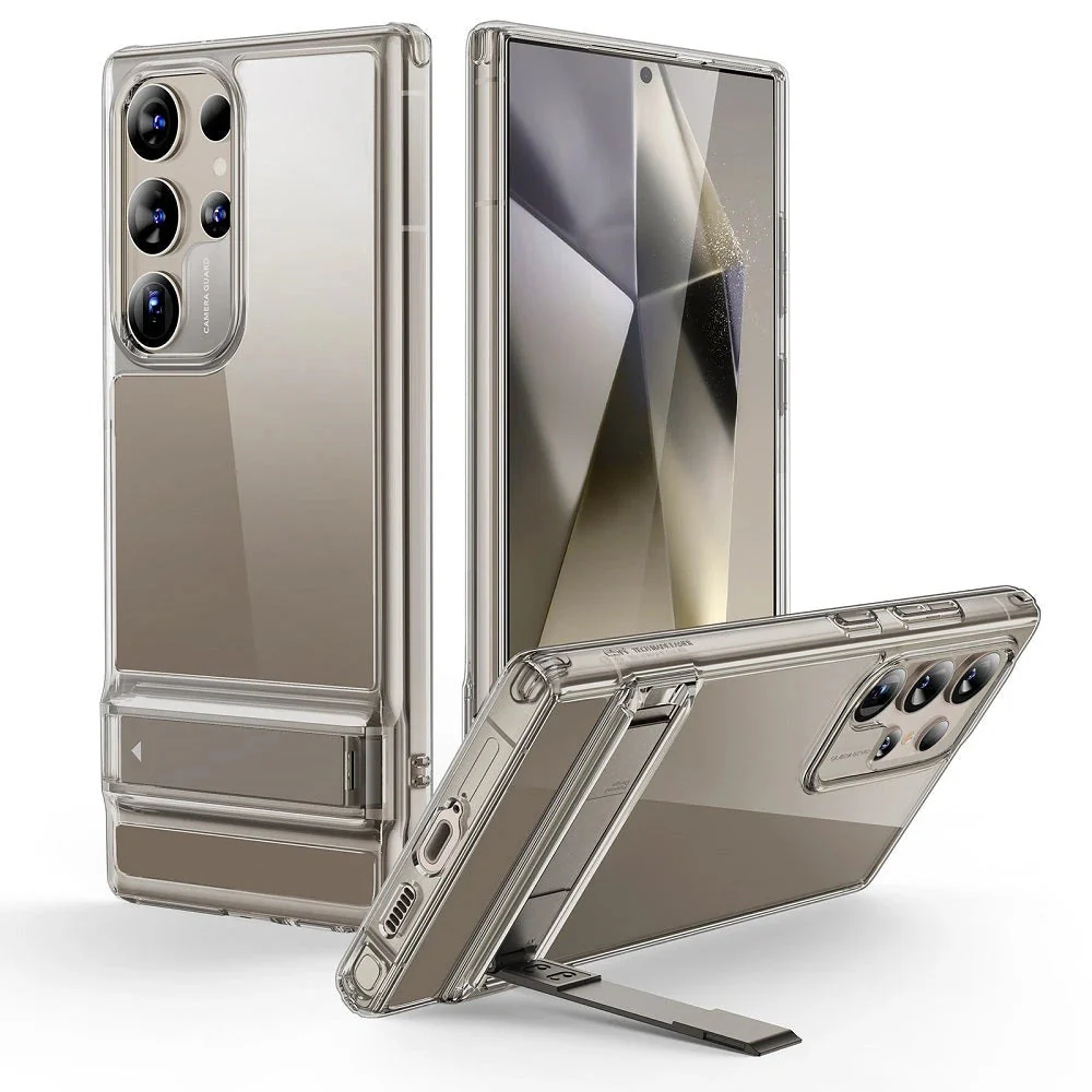 Galaxy S24 Ultra Boost Kickstand Case - Clear Grey