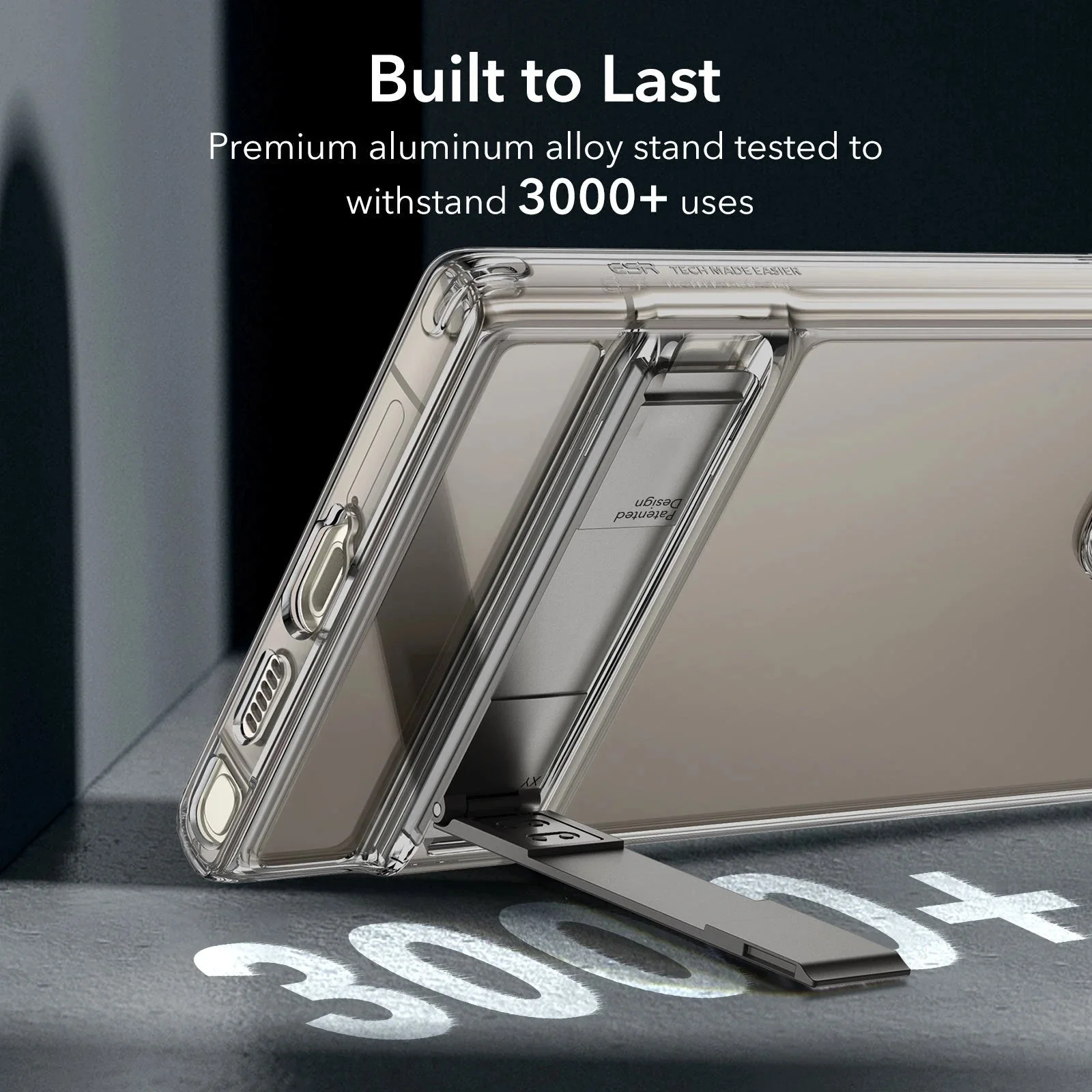 Galaxy S24 Ultra Boost Kickstand Case - Clear Grey - Image 3