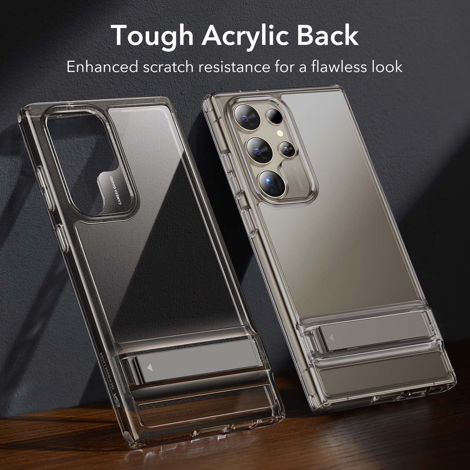 Galaxy S24 Ultra Boost Kickstand Case - Clear Grey - Image 6