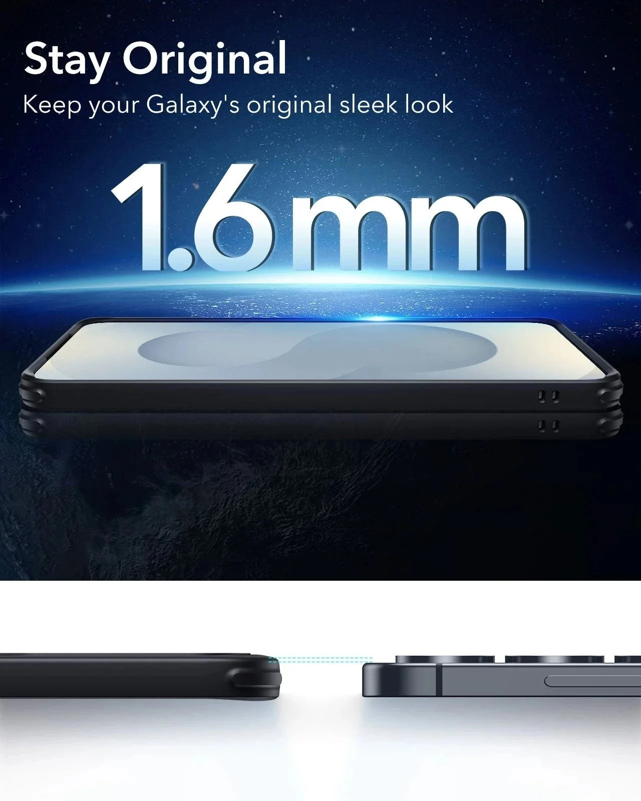 Galaxy S25+ HaloLock Classic Hybrid Case - Clear - Image 8