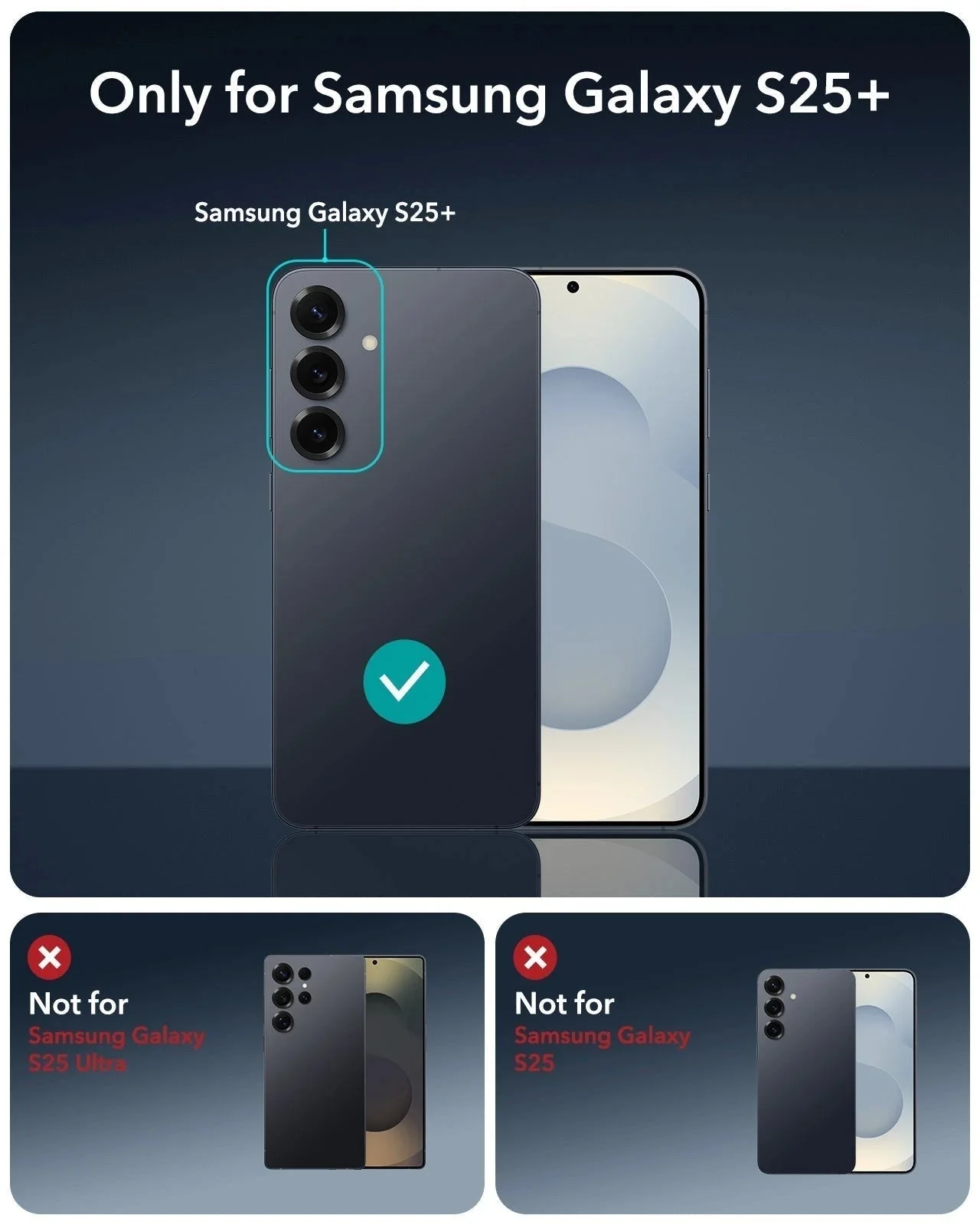Galaxy S25+ HaloLock Classic Hybrid Case - Frosted Blue - Image 9