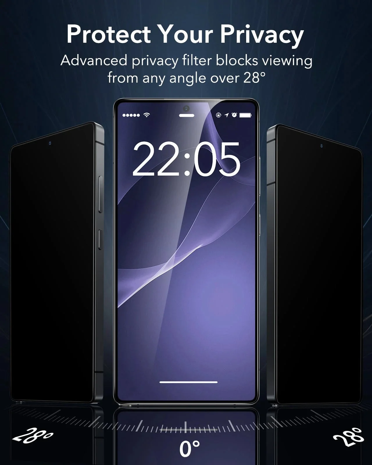 Galaxy S25 Ultra HaloLock Classic Hybrid Case Privacy Protection Bundle - Clear Black - Image 6