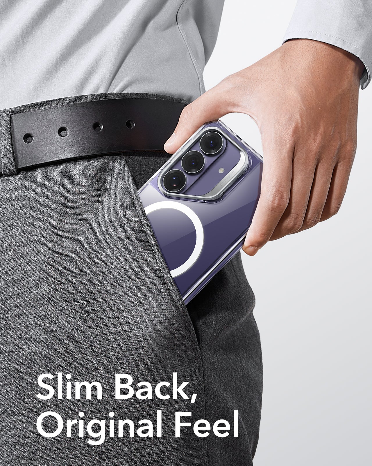 Galaxy S26 Classic Hybrid Magnetic Case (Stash Stand) - Clear - Image 5
