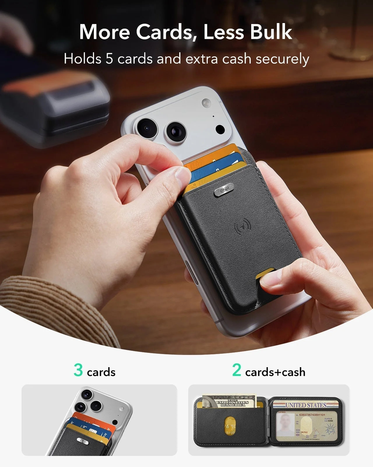 Geo Magnetic Wallet Stand -  Black - Image 7