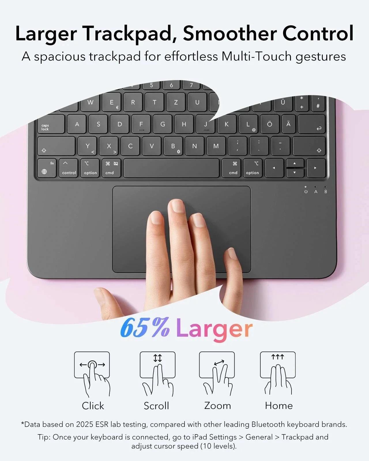 iPad Air 11" (M4, 2026) Flex Tastaturhülle (abnehmbar) - DE Layout -Dark Gray - Image 7
