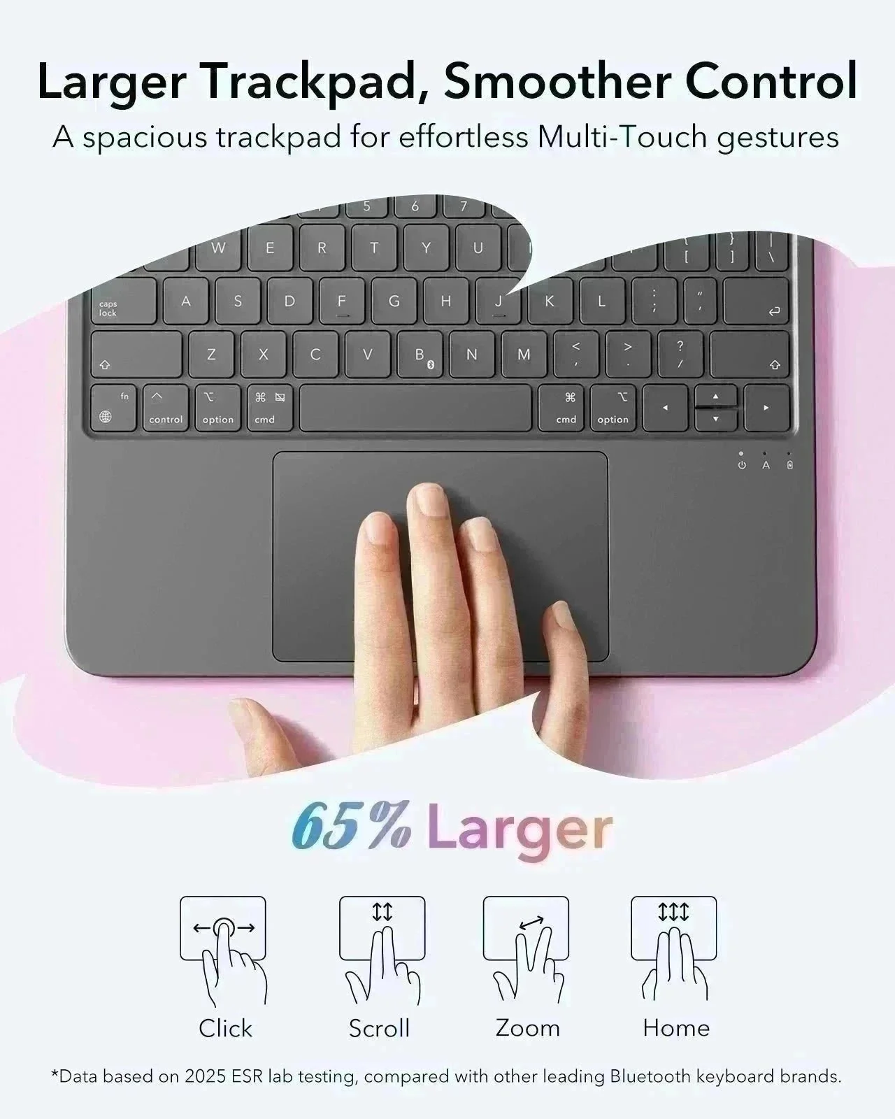iPad 10th Gen Flex Keyboard Case (Detachable) Protection Bundle - US Layout-Dark Gray - Image 5