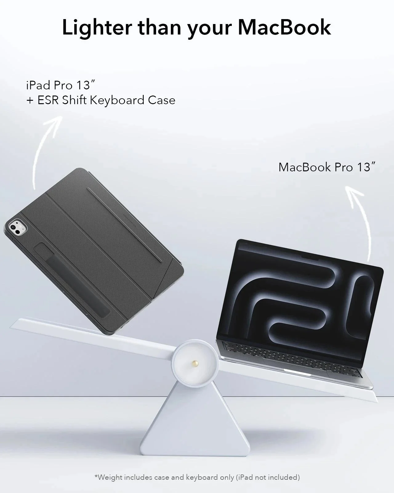iPad Pro 13" (2025) Bundle Shift Keyboard Case and Armorite Screen Protector - US Layout - Dark Gray - Image 8