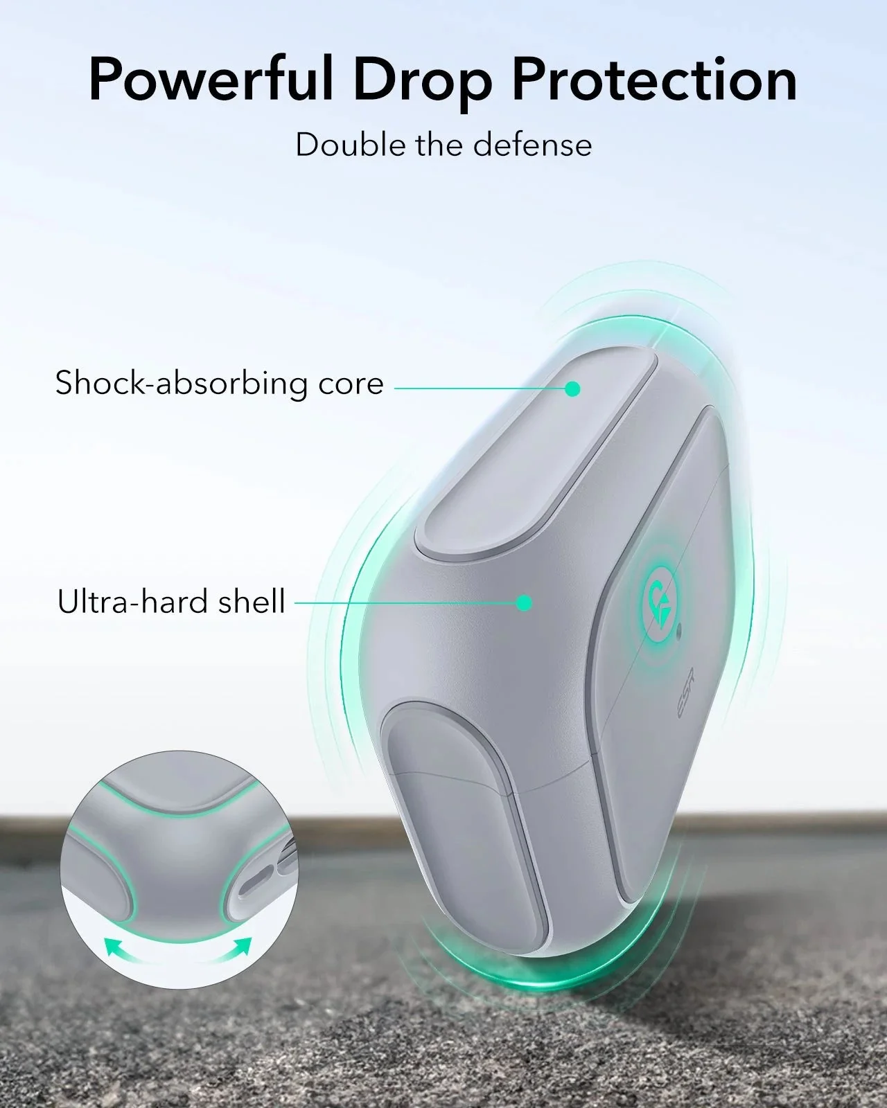 AirPods Pro 3 Orbit Hybrid Magnetic Case - Gray - Image 6