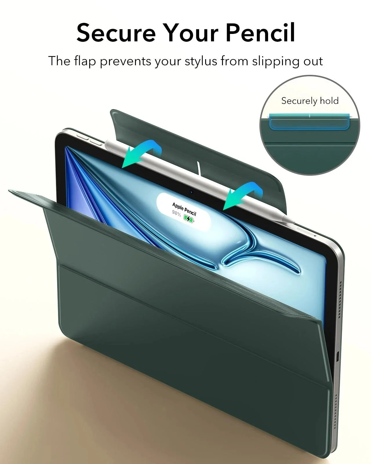 iPad Air 11" (M4) 2026 Rebound Magnetic Case - Green - Image 5