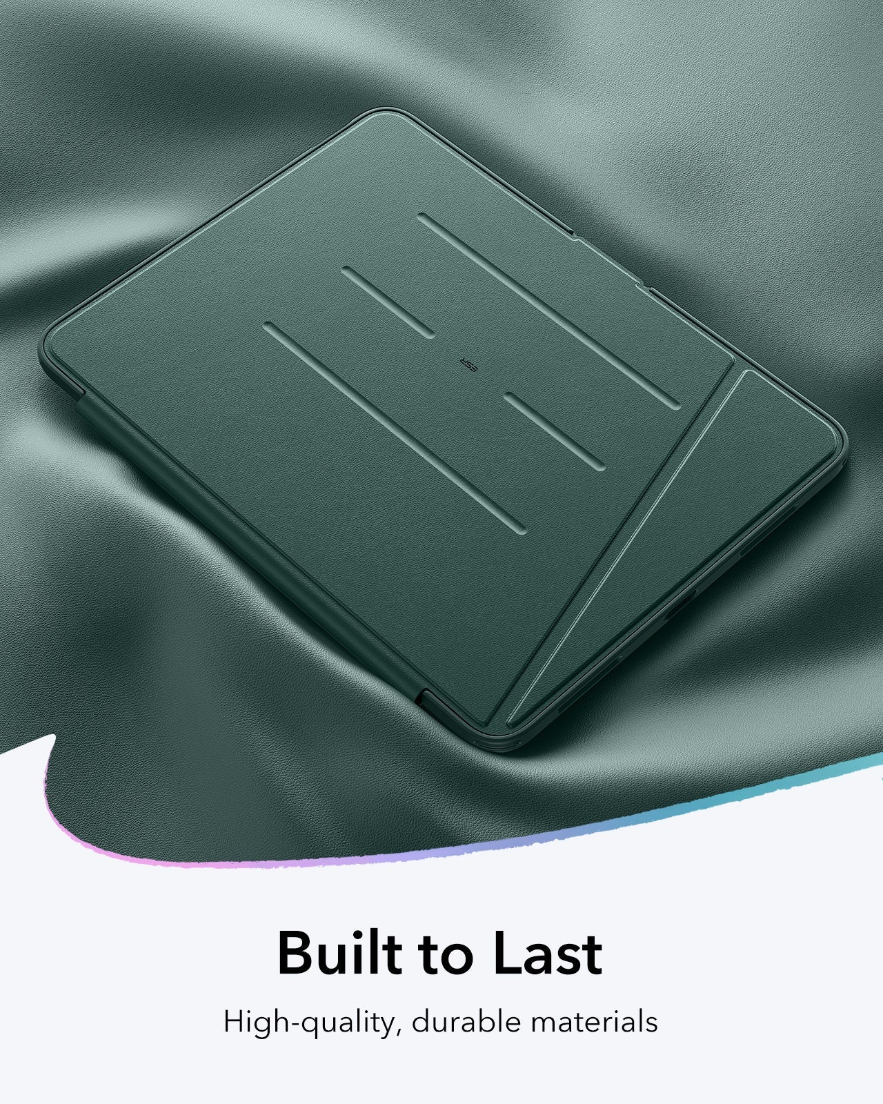 iPad Air 11" (M4) 2026 Flip Magnetic Case with Pencil Holder - Green - Image 9