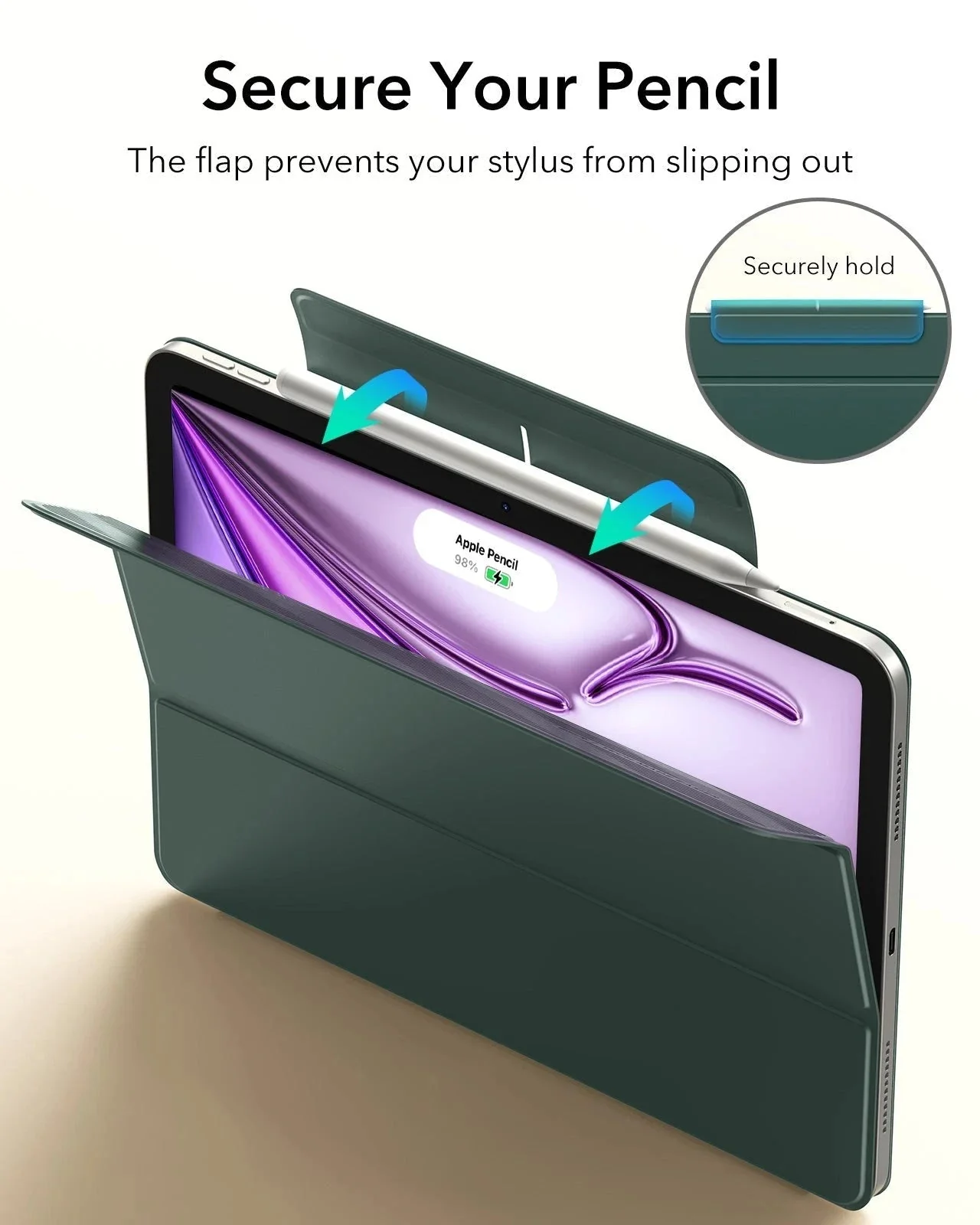 iPad Air 13" (M4) 2026 Rebound Magnetic Case - Green - Image 5
