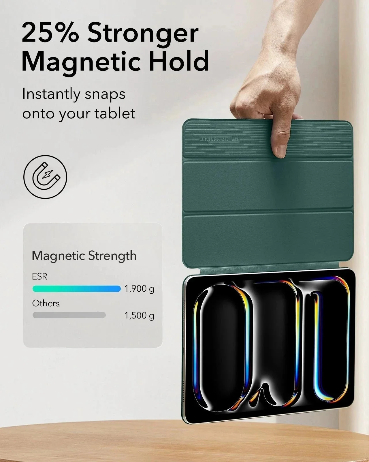 iPad Pro 13ʺ (2025) Rebound Magnetic Case - Forest Green - Image 9