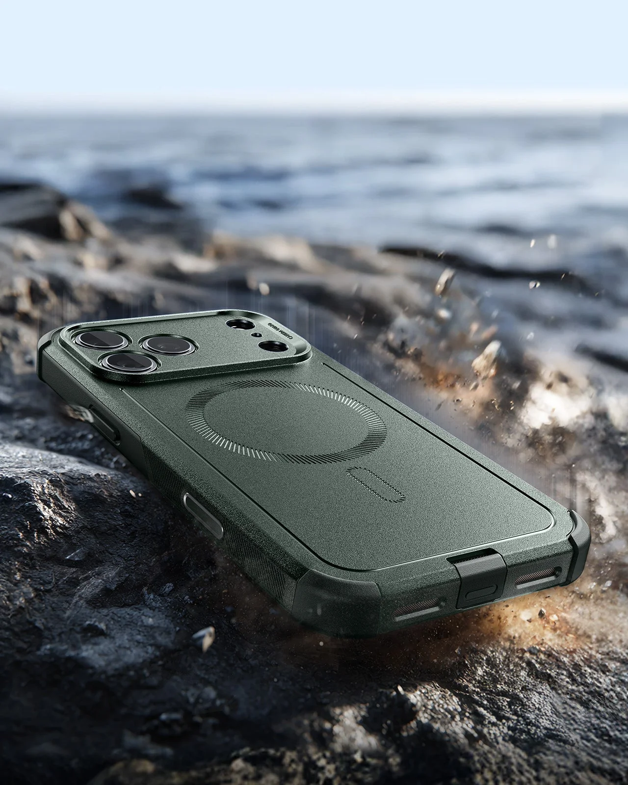 iPhone 17 Pro Max Cyber Tough Magnetic Case (Camera Control) - Olive Green - Image 6