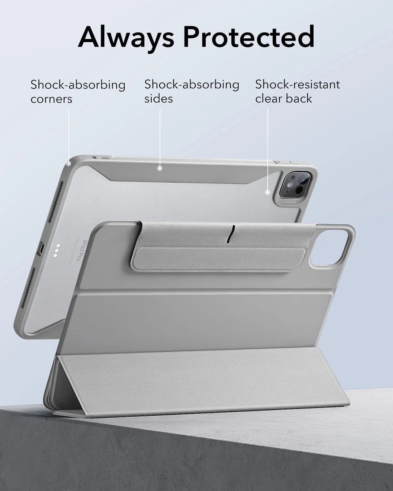 iPad Pro 13ʺ (2025) Rebound Hybrid Case 360 - Grey - Image 6