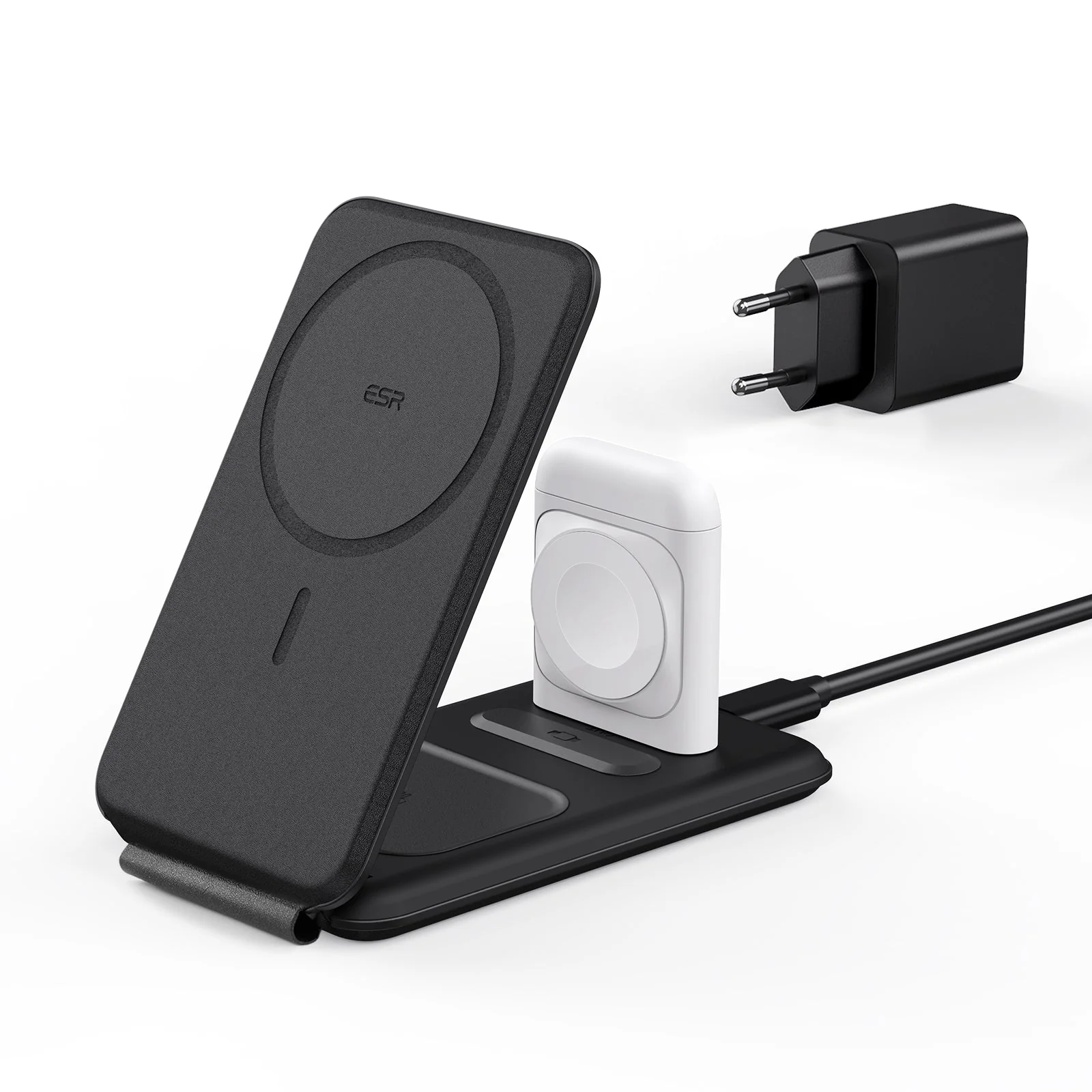HaloLock™ 3-in-1 Travel Wireless Charging Set - White - AU Plug - Image 10
