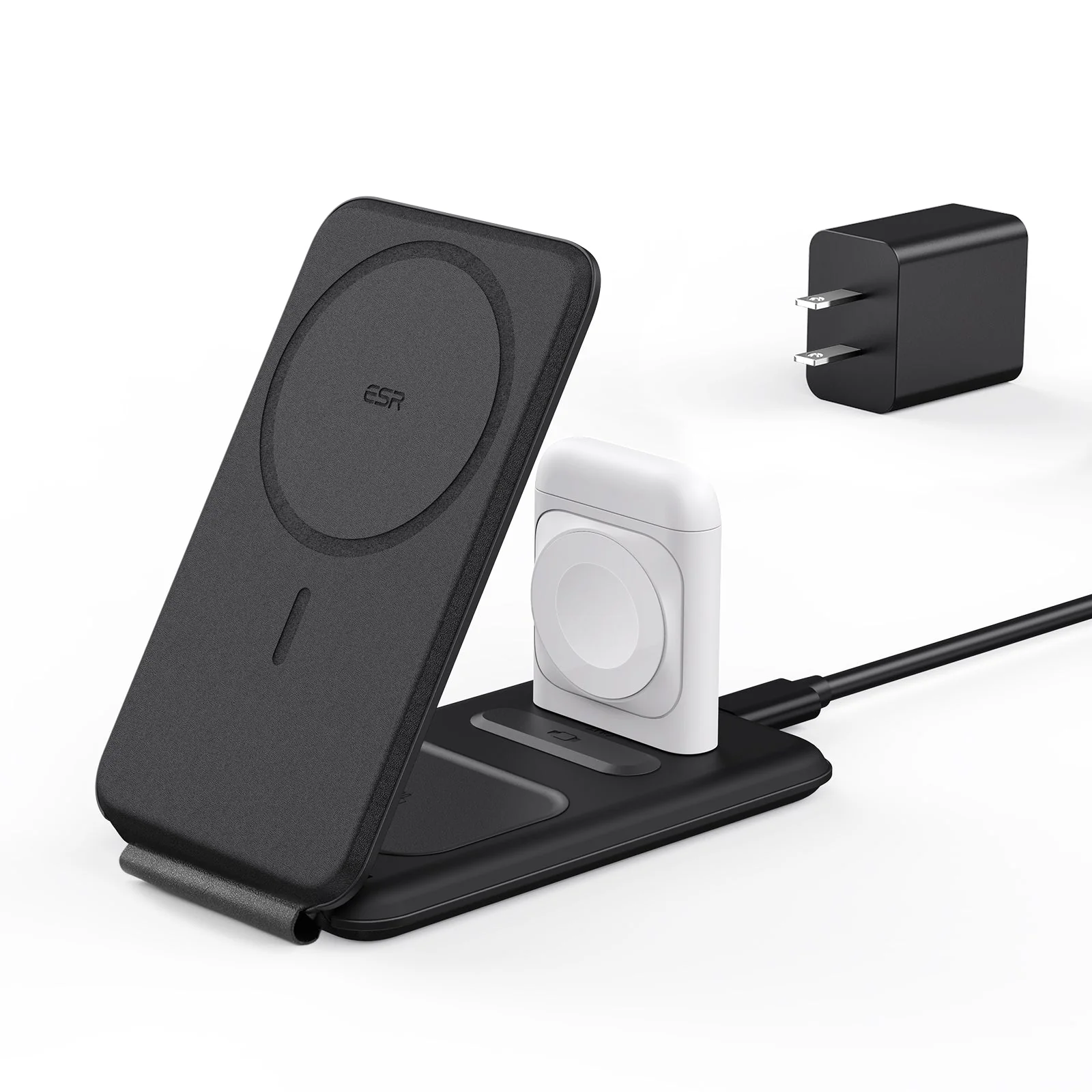 HaloLock™ 3-in-1 Travel Wireless Charging Set - White - UK Plug - Image 9