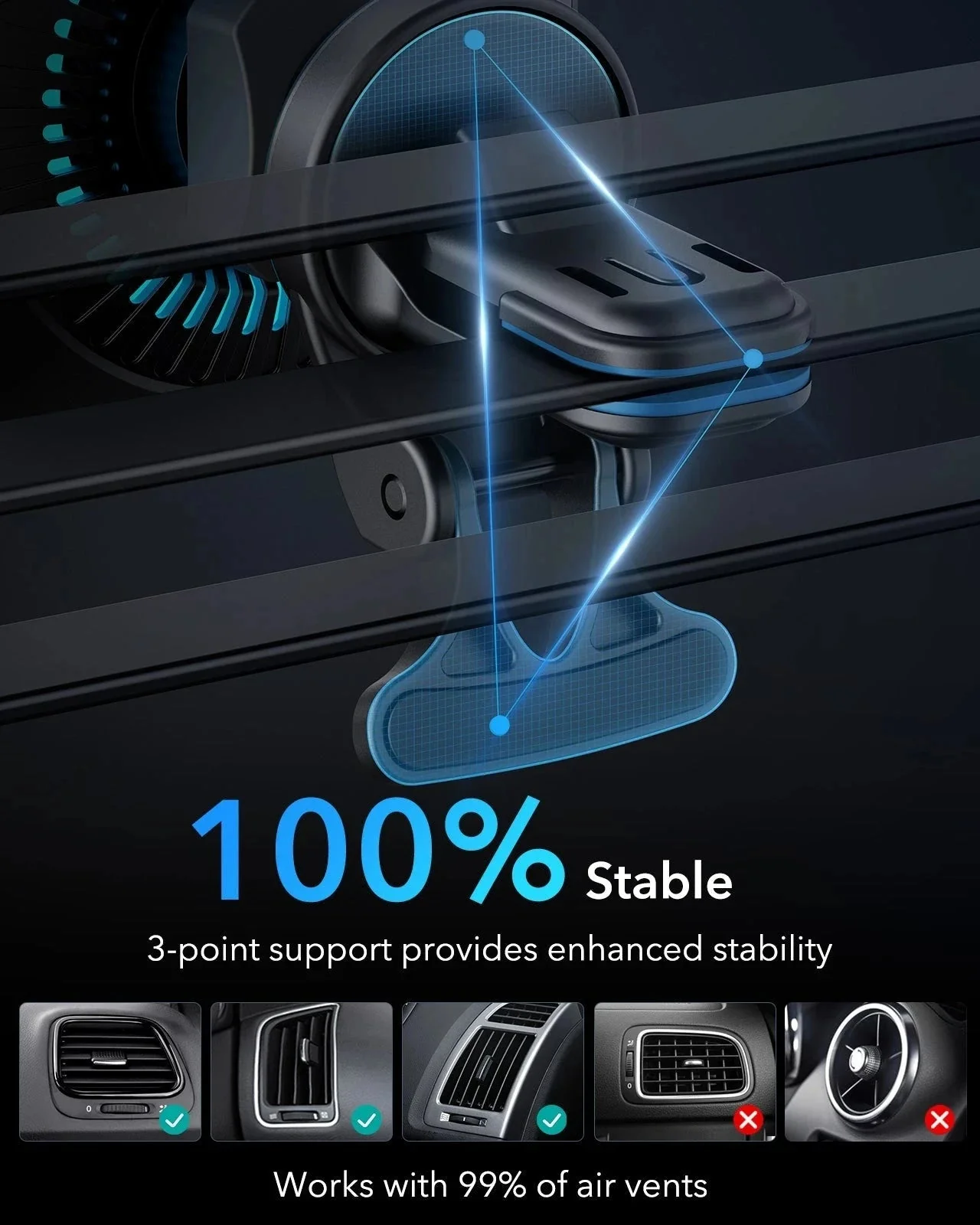 Wireless Car Charger with CryoBoost™ (HaloLock) - Wireless Charger with 36W Adapter - Image 3