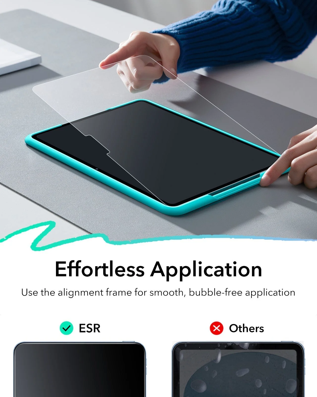 iPad 10th Generation Paper-Feel Tempered Glass Screen Protector - 2 Pack - Image 4