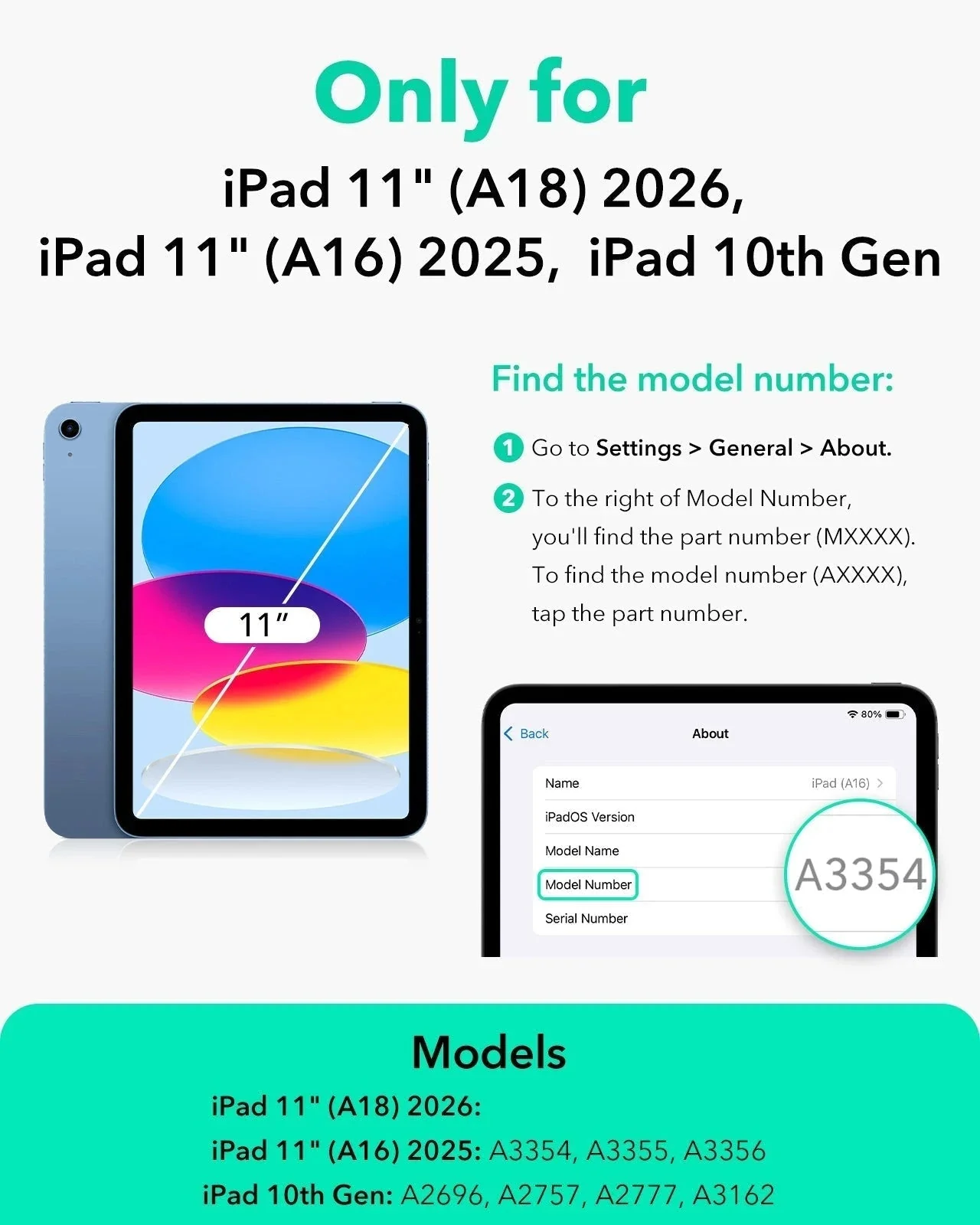 iPad 11" (A16, 2025) UltraFit Armorite® Paper-Feel Screen Protector – 2 Pack - Image 2