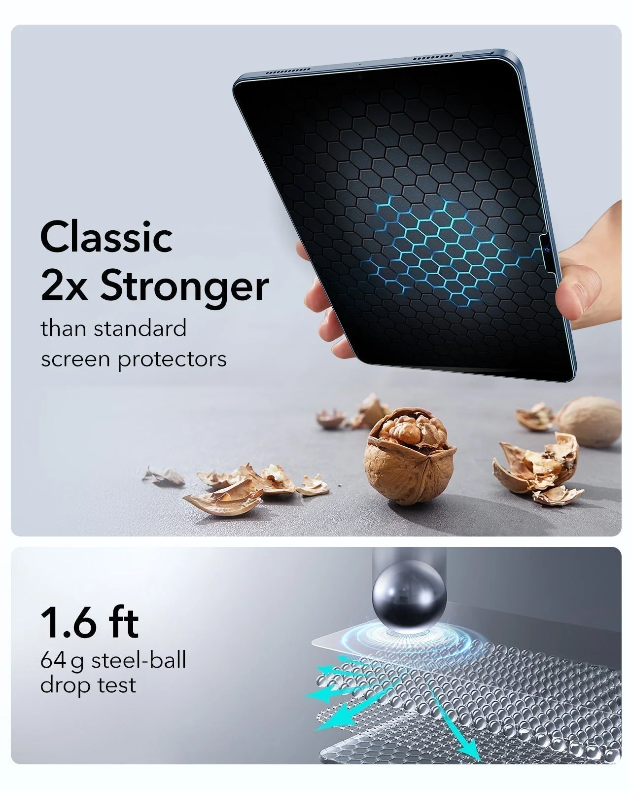 iPad 11" (A16, 2025) Rebound Magnetic Keyboard Case and Paper-Feel Screen Protector Bundle-US Layout-Black - Image 13